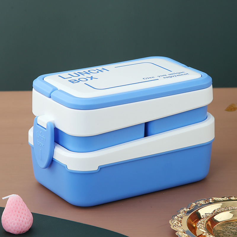 1.5L Double-layer student portable lunch box details Picture
