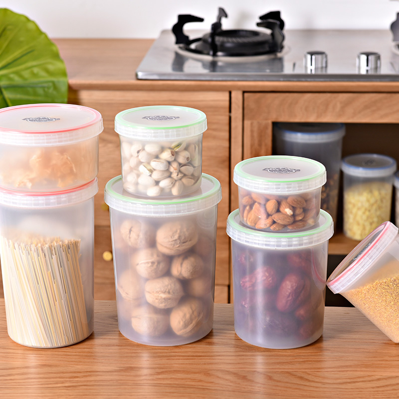 Circular storage tanks, kitchen stackable storage tanks for grains and cereals, circular sealed tanks, food storage and storage tanks Specification image