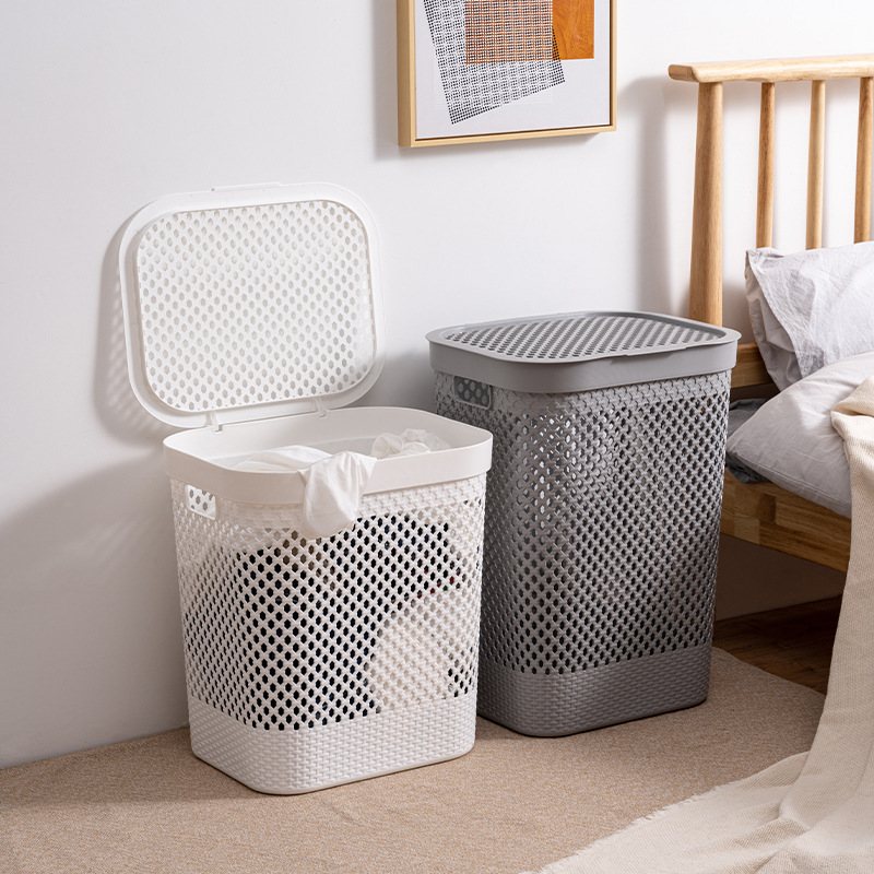 Japanese-style dirty clothes basket plastic laundry basket details Picture