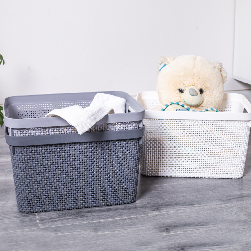 Plastic storage basket, storage basket