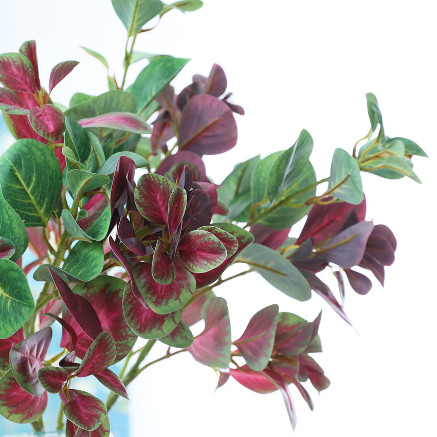 Artificial plant film, jade leaf, high-end artificial flower leaf plant wall, green leaf artificial flower, home decoration, wedding, 6-fork flower color jade leaf film Item Picture