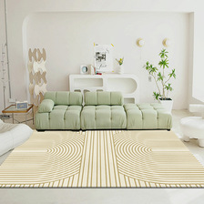 千思现代轻奢奶茶风系列地毯客厅卧室简约大地毯玄关阳台清新装饰毯