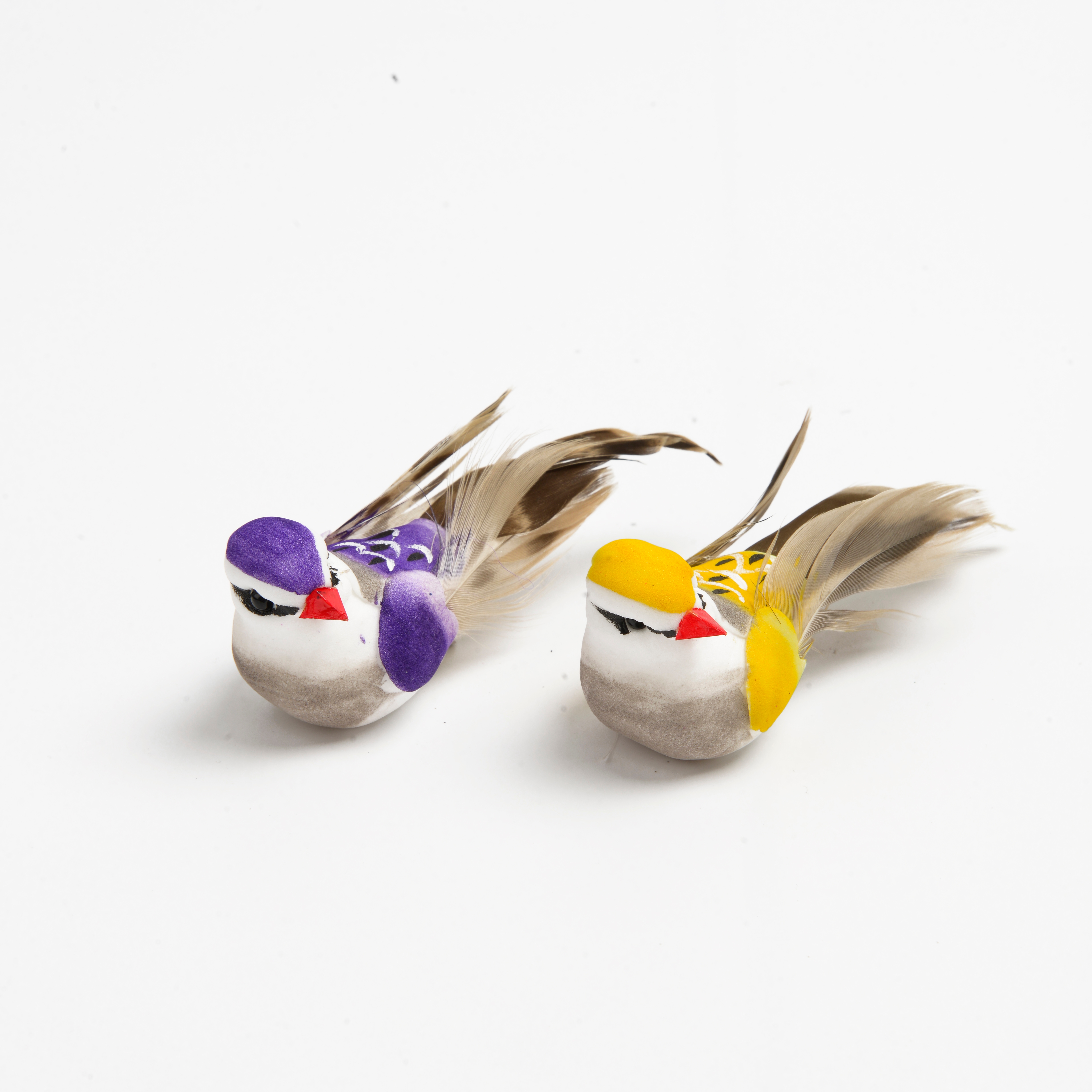 仿真鸟羽毛鸟假鸟两色园林装饰工艺品跨境货源摄影道具跨境货源8图