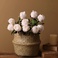保加利亚玫瑰花塑料假花仿真花高档家居房间装饰花束卧室客厅摆设图