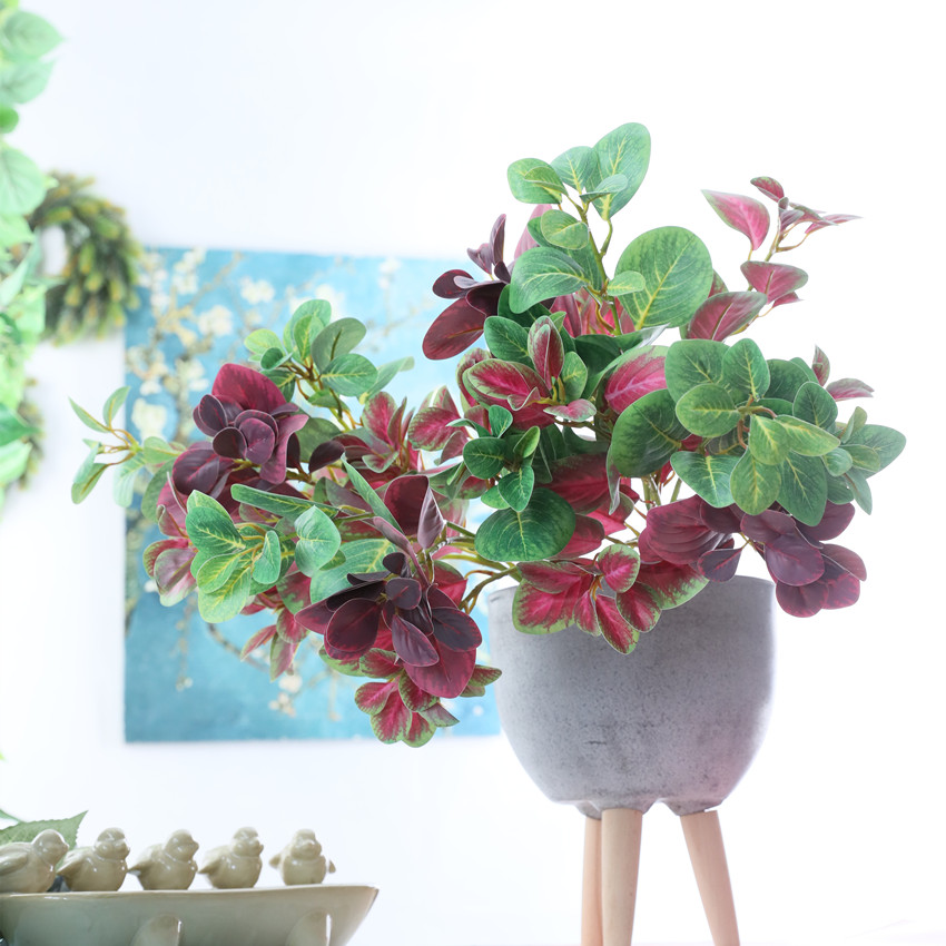 Artificial plant film, jade leaf, high-end artificial flower leaf plant wall, green leaf artificial flower, home decoration, wedding, 6-fork flower color jade leaf film Application Scenario