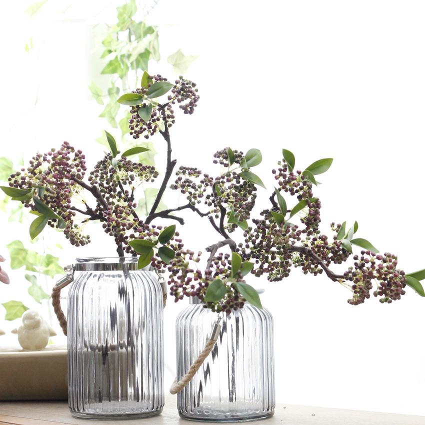 Artificial bean curd short branch material artificial flower home decoration PG6003 bean curd plastic bean curd Item Picture