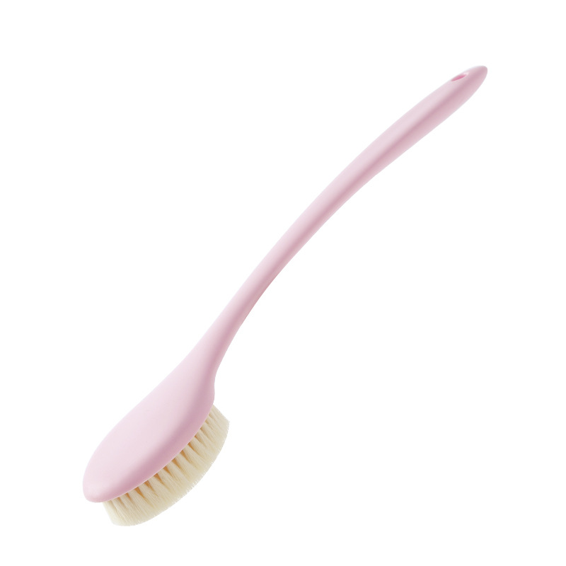 Long-handled soft-bristled bath brush