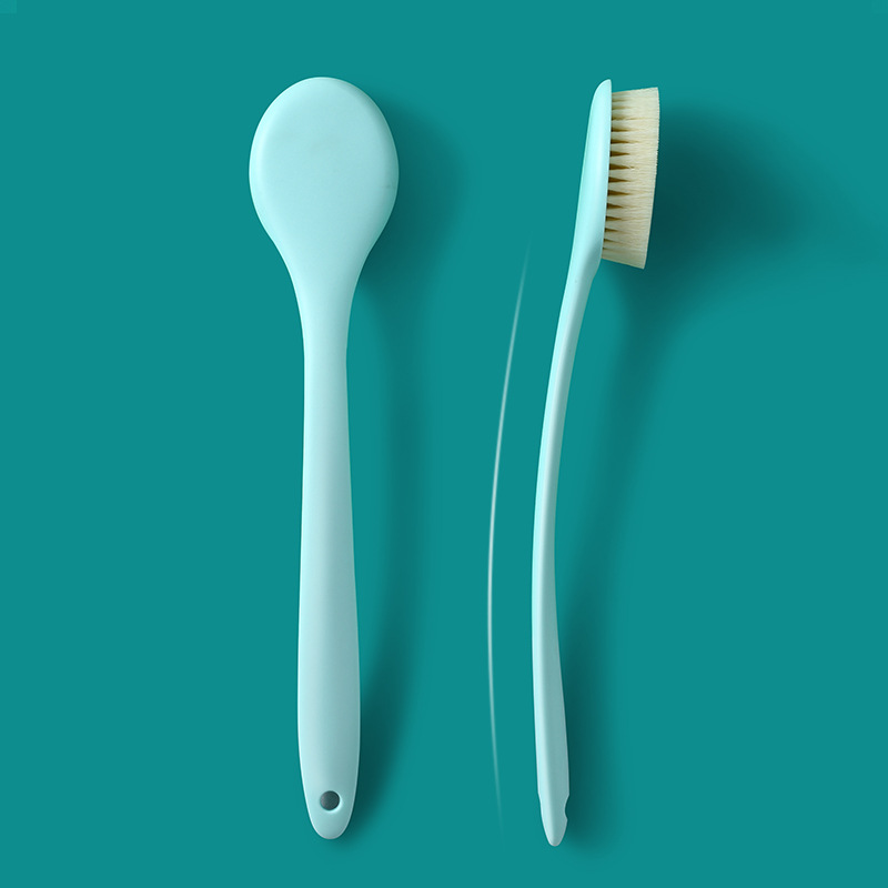 Long-handled soft-bristled bath brush details Picture