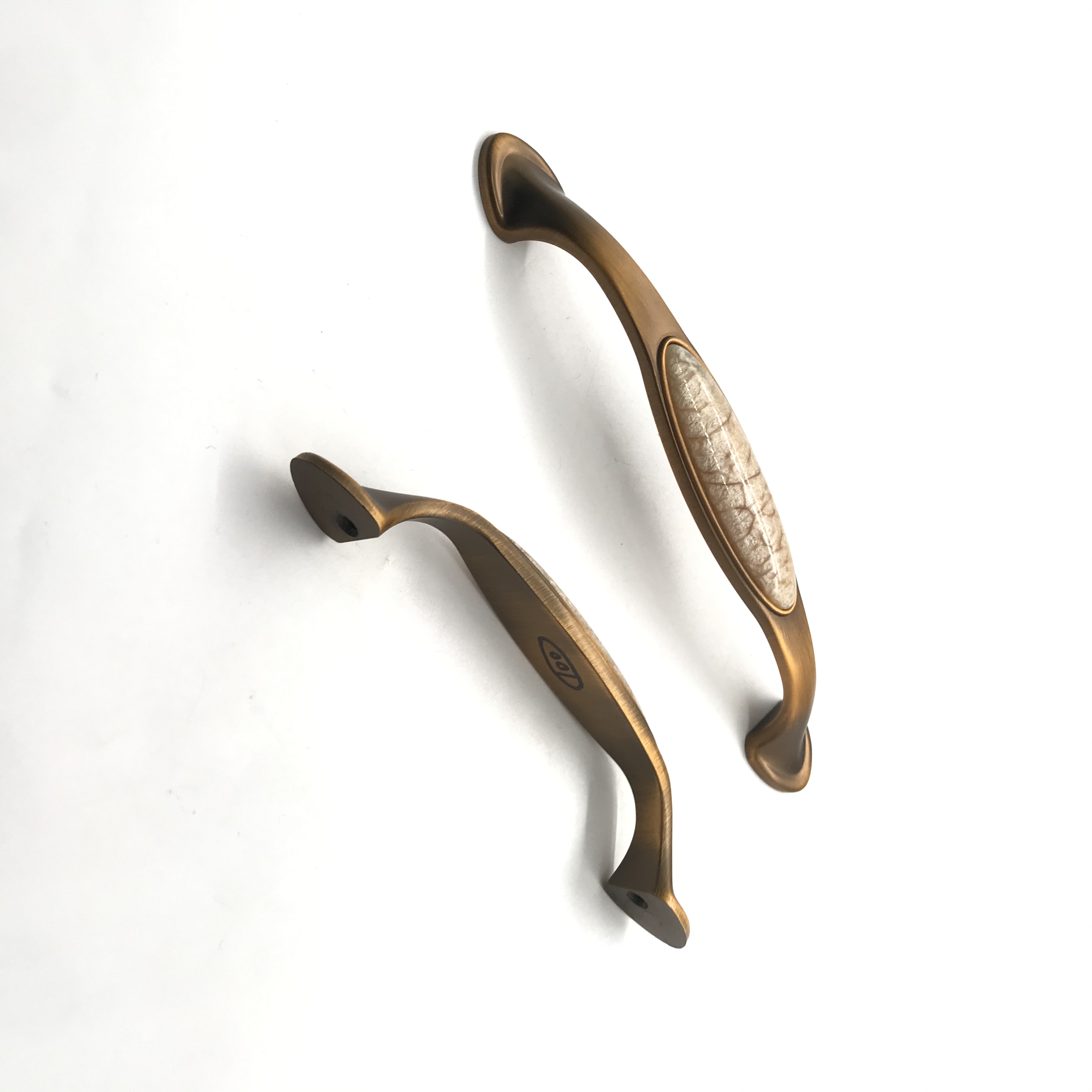 Shuzan European-style solid osmanthus handles, small single-hole country-style drawers, cabinets, shoe cabinets, ceramic full-star antique copper handles, door handles, and other hardware tools details Picture