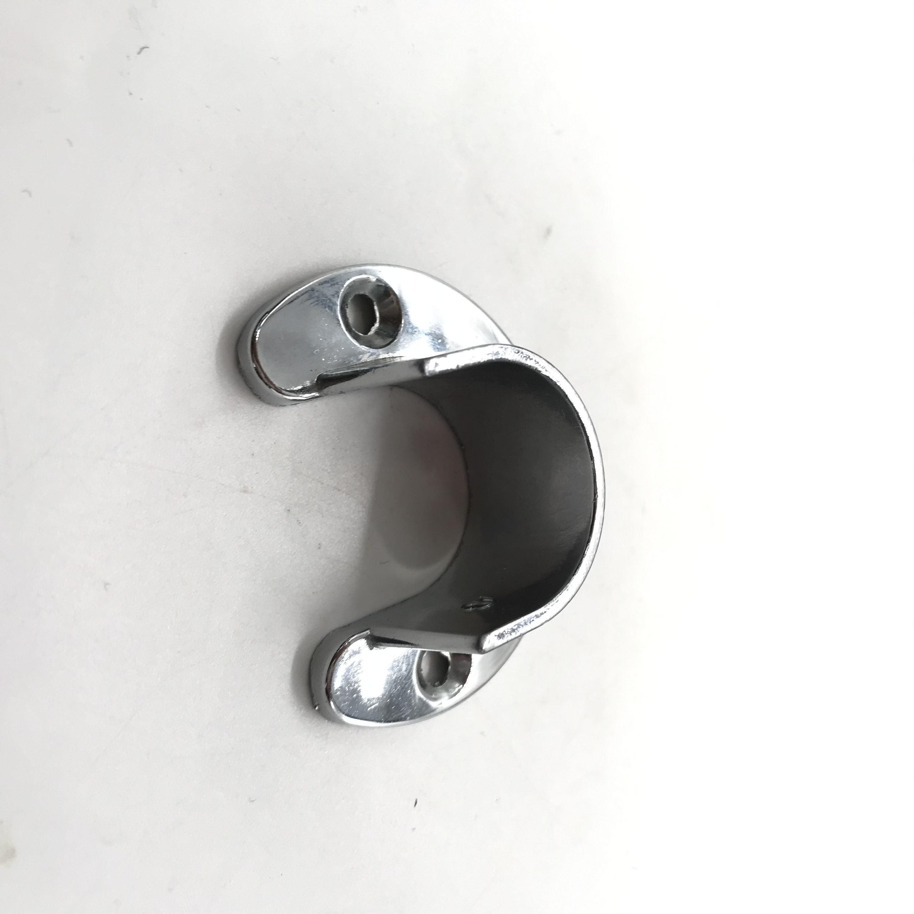 Shuzan Modern Hardware, high-end stainless steel durable semi-circular open flange seat, clothes rod support, factory direct sales, genuine product guarantee Specification image