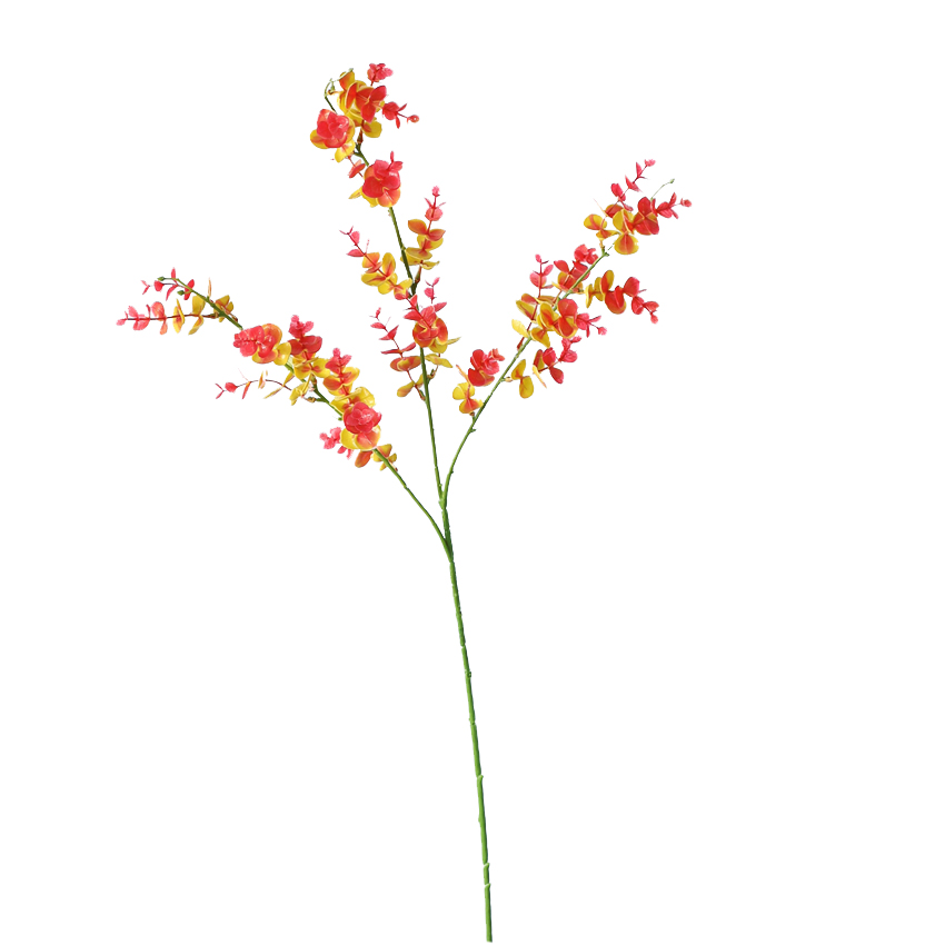 Artificial flower plastic eucalyptus artificial flower plastic flower money leaf long branch wedding outdoor decoration pretend flower arrangement material HT1824 Item Picture