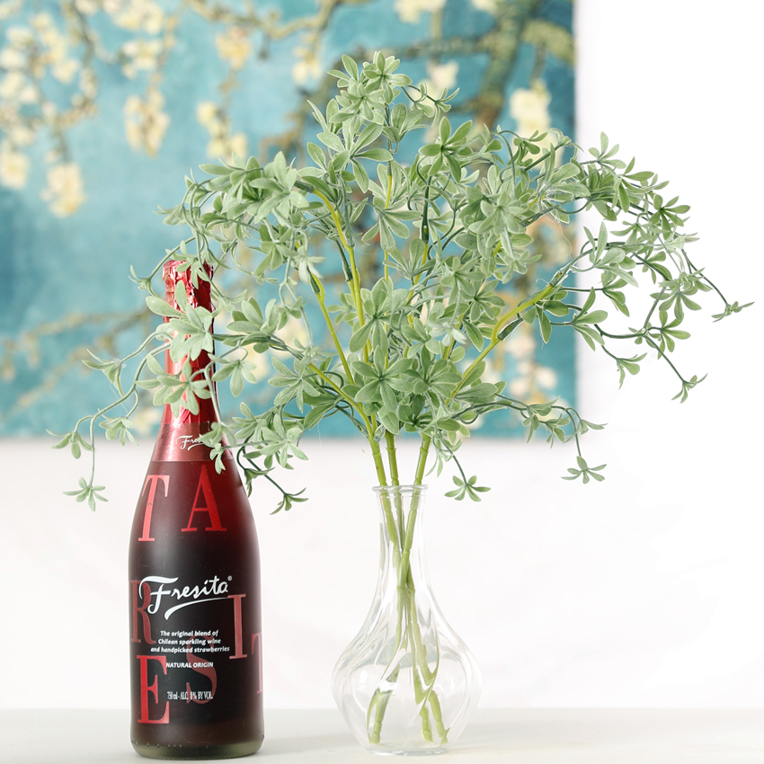 Simulated plant, soft rubber orchid, Lala vine, artificial flower, six-leaf nettle, home and wedding decoration accessories, three-pronged JM2221 Item Picture