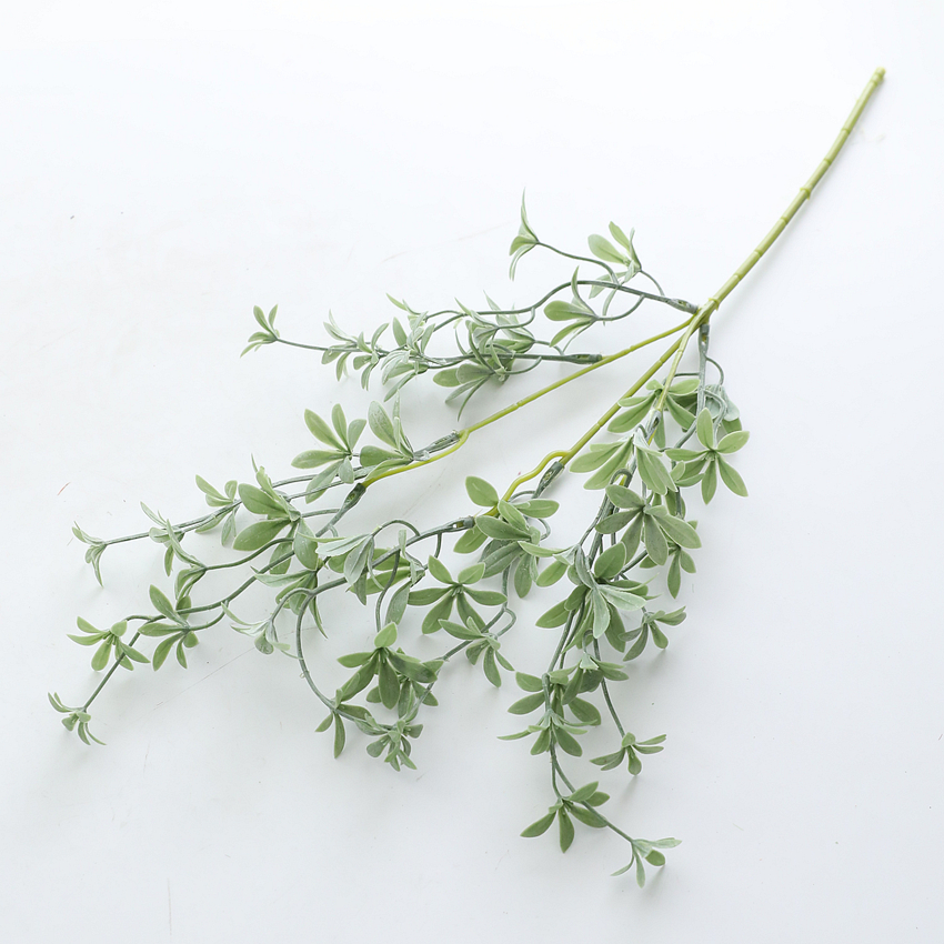 Simulated plant, soft rubber orchid, Lala vine, artificial flower, six-leaf nettle, home and wedding decoration accessories, three-pronged JM2221 details Picture
