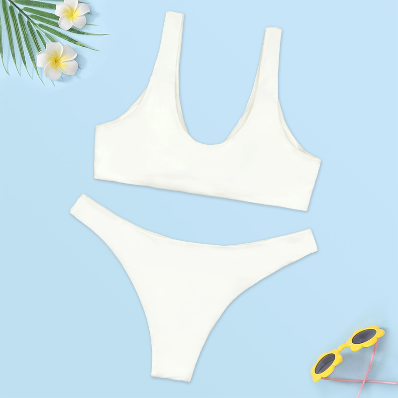 纯色比基尼/泳装外单欧美/Bikini产品图