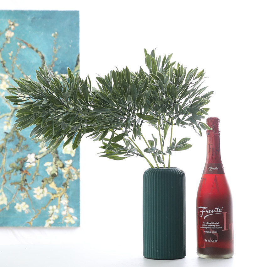 仿真植物软胶橄榄叶假花绿叶 道具家居装饰婚庆布置植树撒粉软叶 JM2130