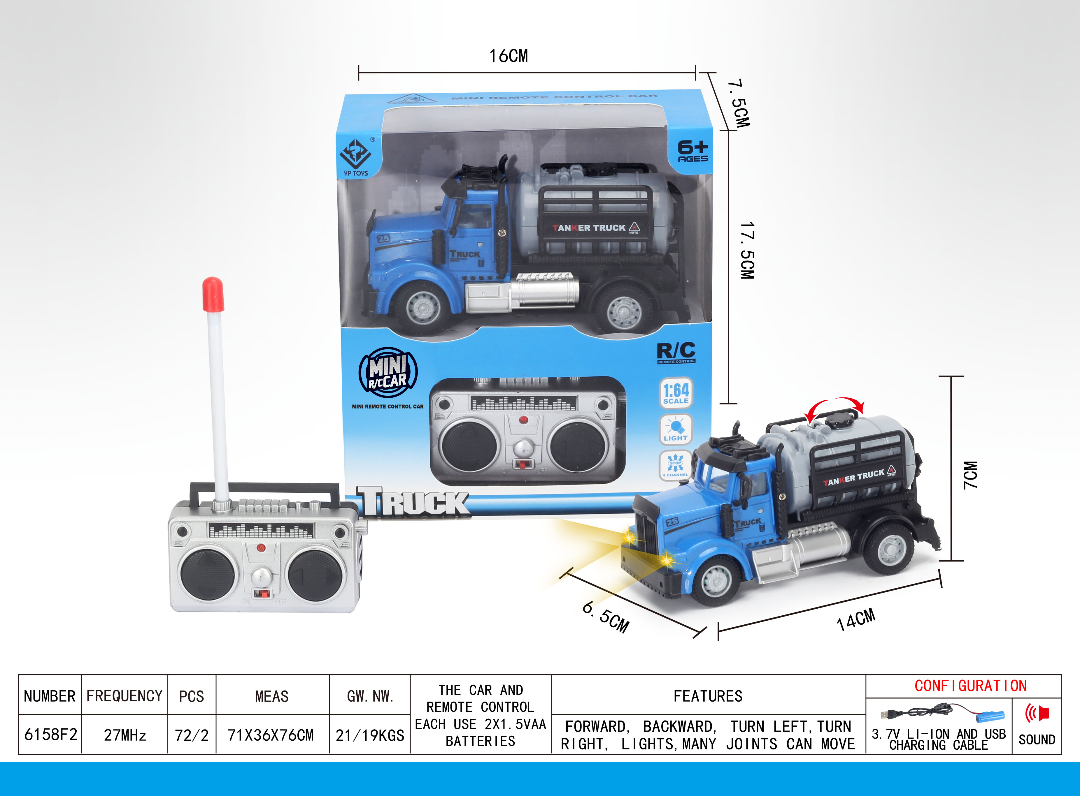 Remote-controlled Oil tanker (Blue