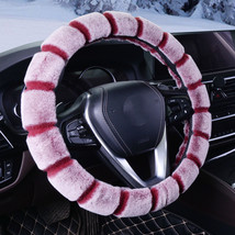 汽车方向盘套冬季保暖毛绒渐变色方向盘套通用方向盘套其威车饰QW154