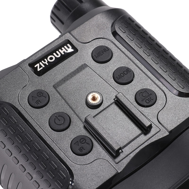 ZIYOUHU NV8160 all-black high-definition infrared night vision device, wearing a single soldier helmet for night photography Application Scenario