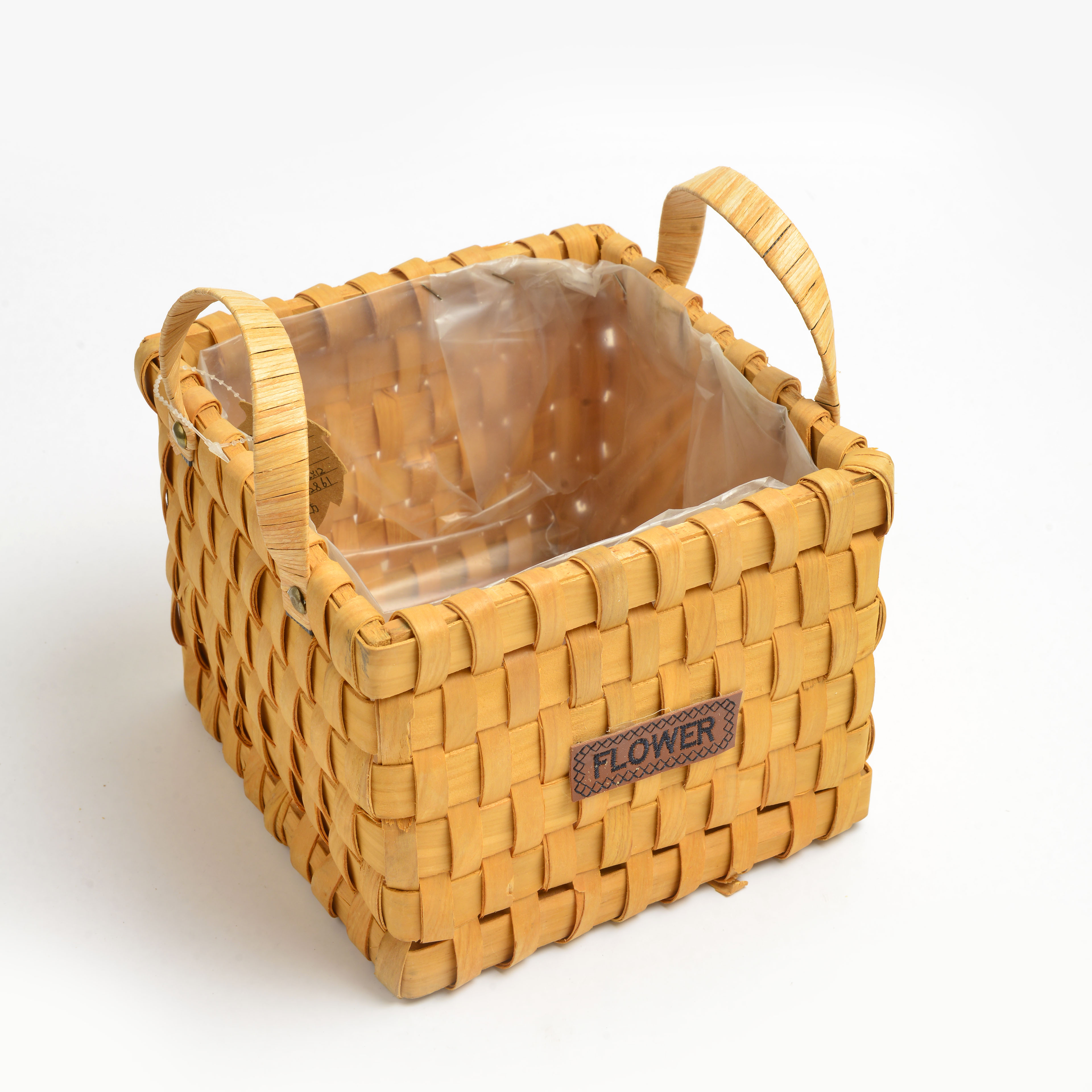 2022 New Style bamboo woven letter Flower Basket Square 2 details Picture