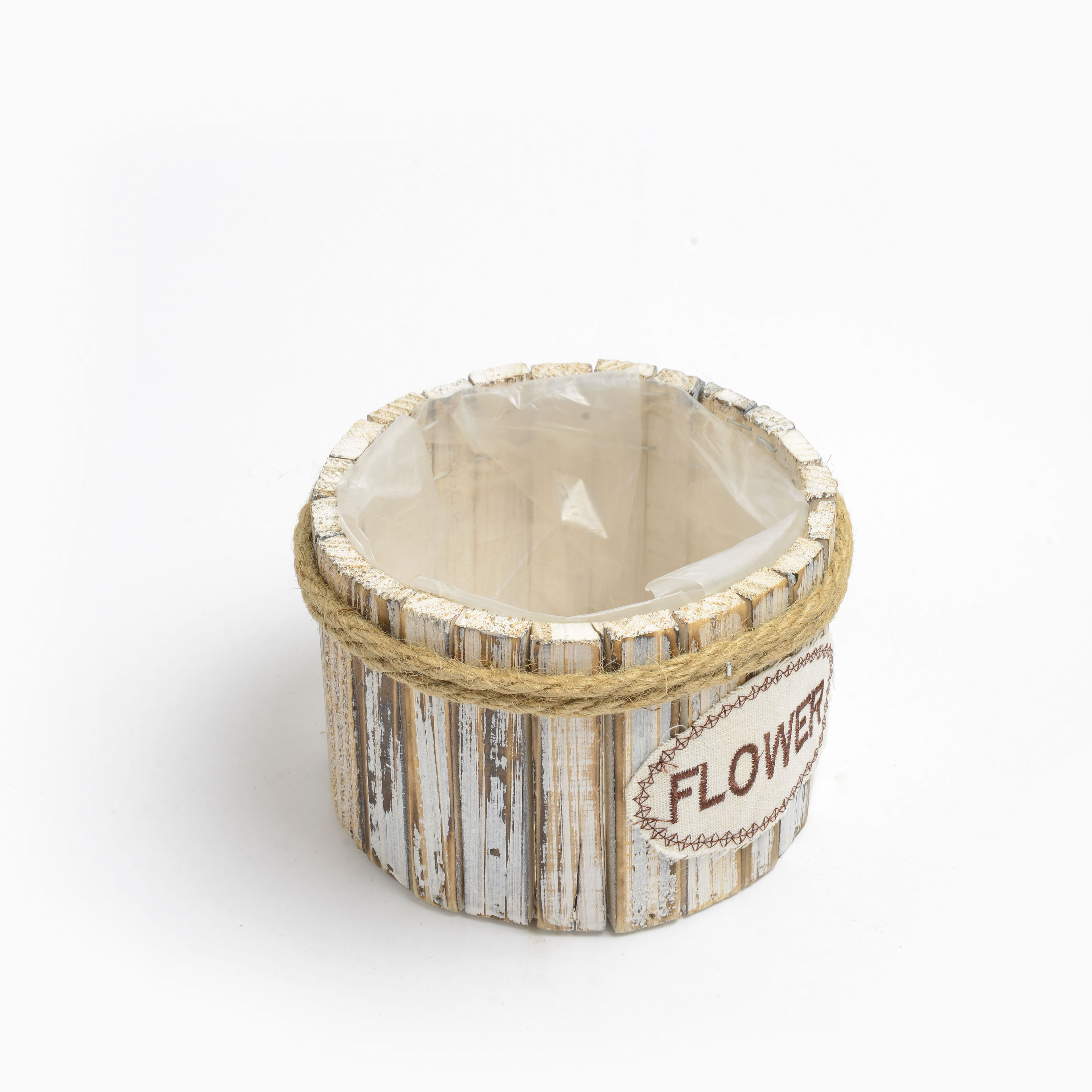 2022 new style wooden circular flowerpot with letter pattern Application Scenario