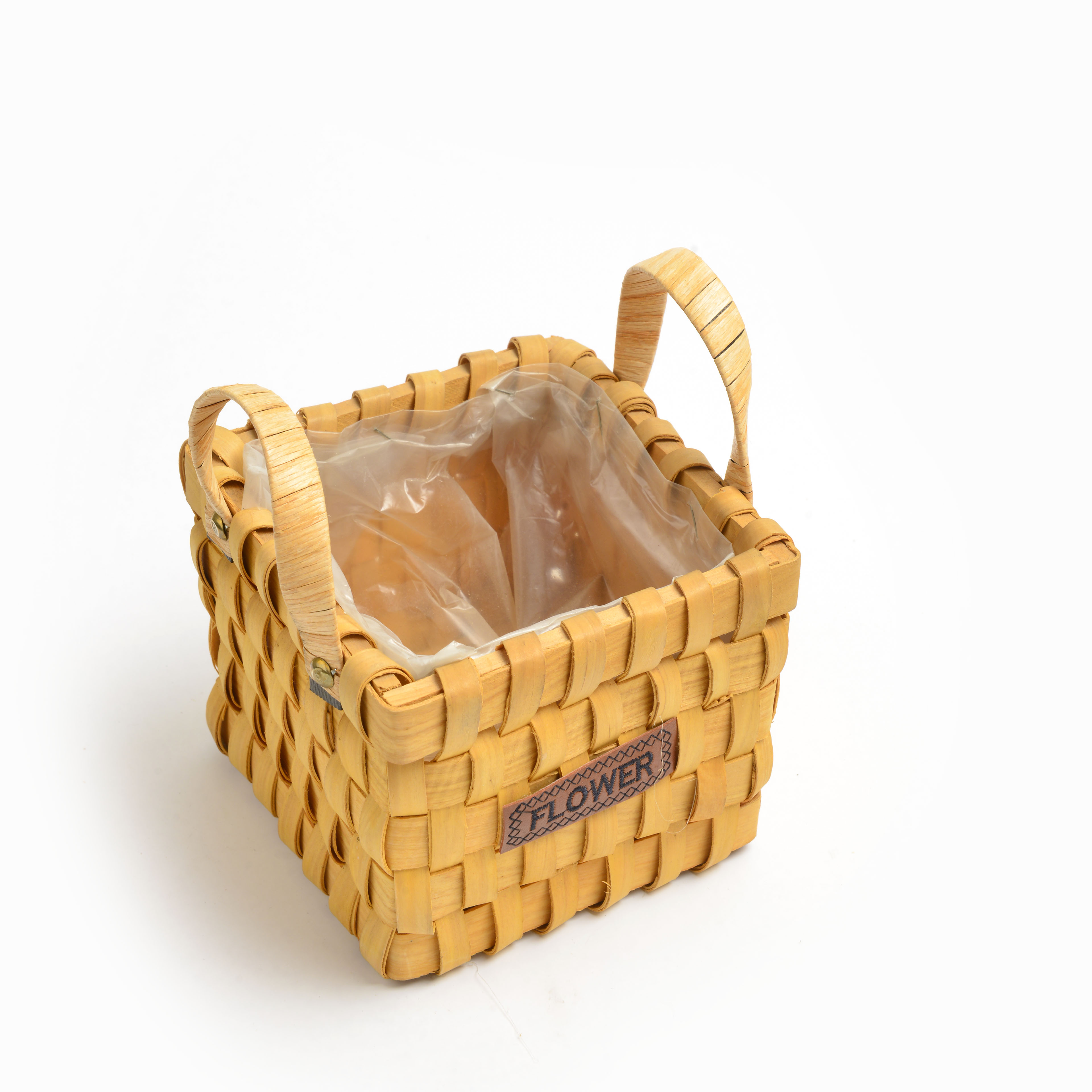 2022 New Style bamboo woven letter Flower Basket Square 2 Item Picture