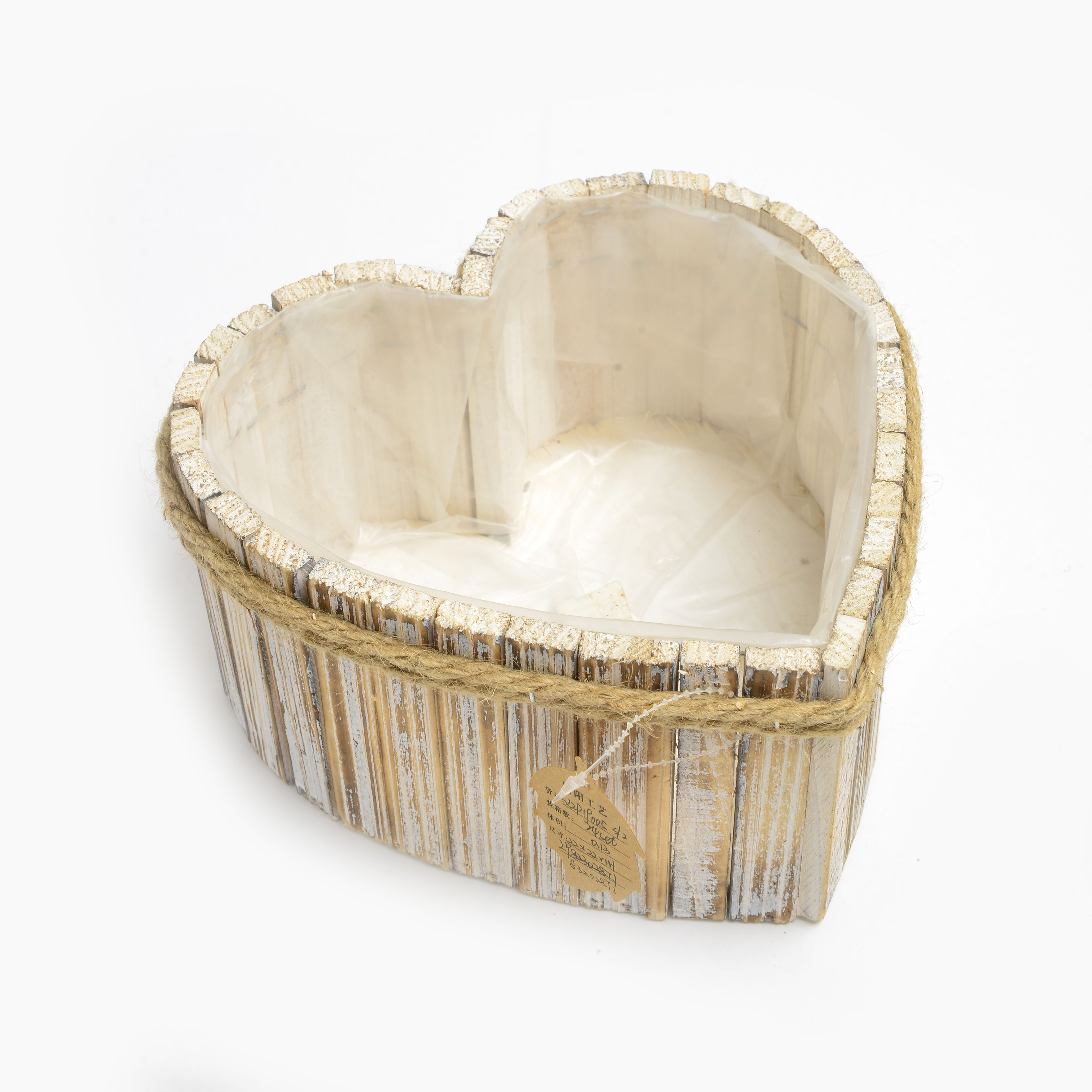 2022 New Wooden heart-shaped Flowerpot 2 Specification image