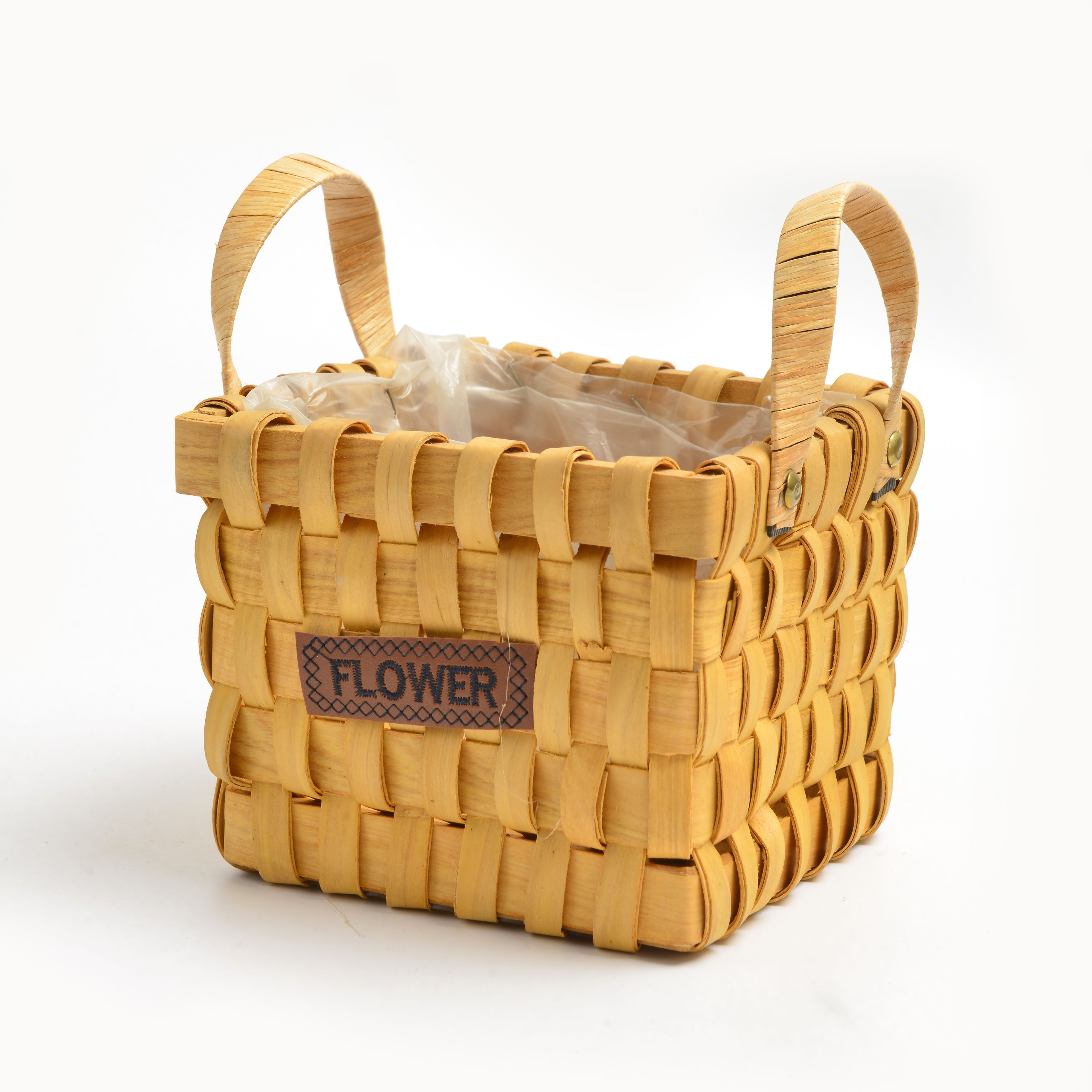 2022 New Style bamboo woven letter Flower Basket Square 2 Application Scenario