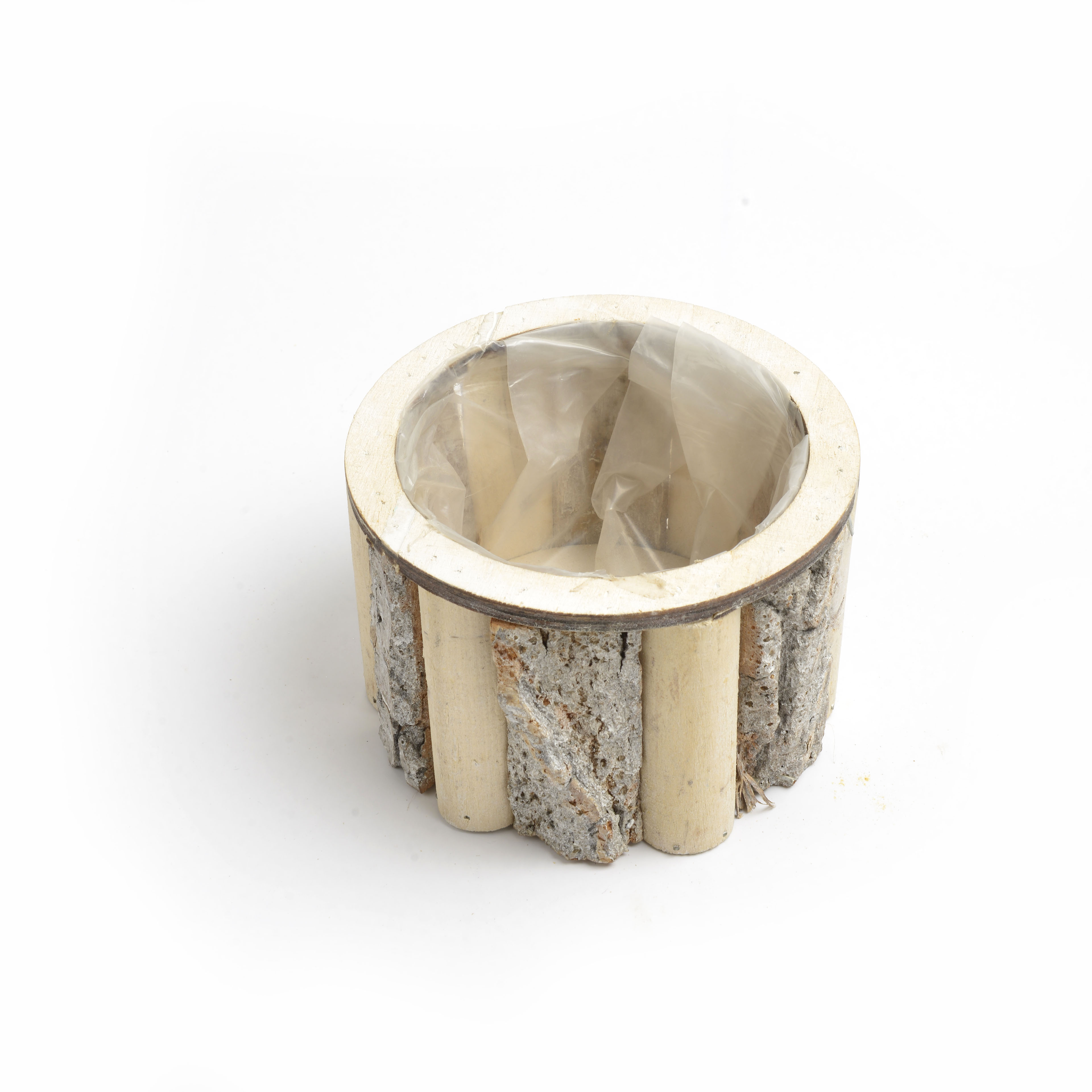 木质花盆/木质工艺品/花盆白底实物图