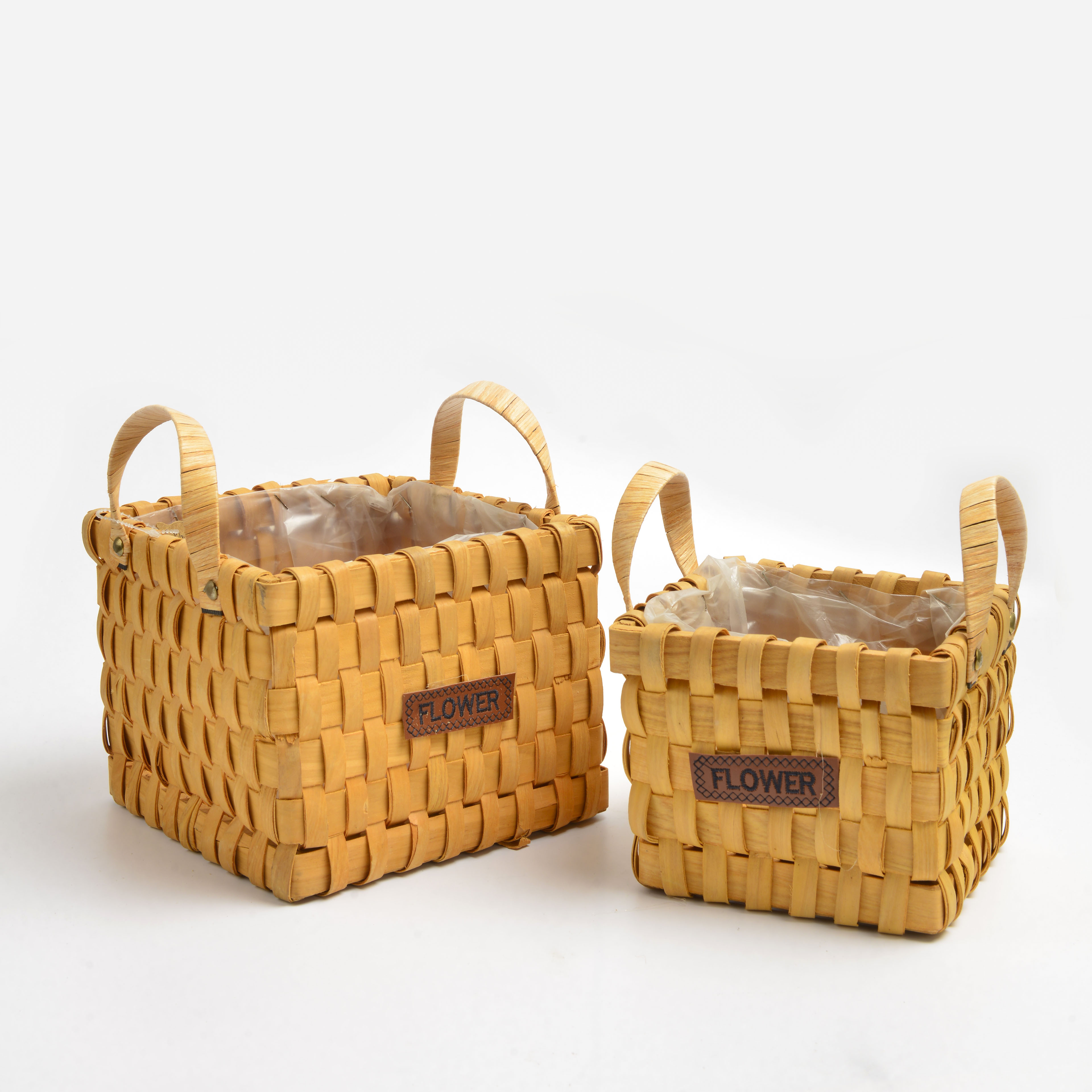 2022新款竹编带字母花篮方形2