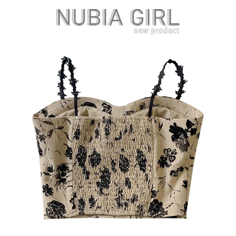 Women's wear design printed summer halter top 2022, beautiful back trend details Picture