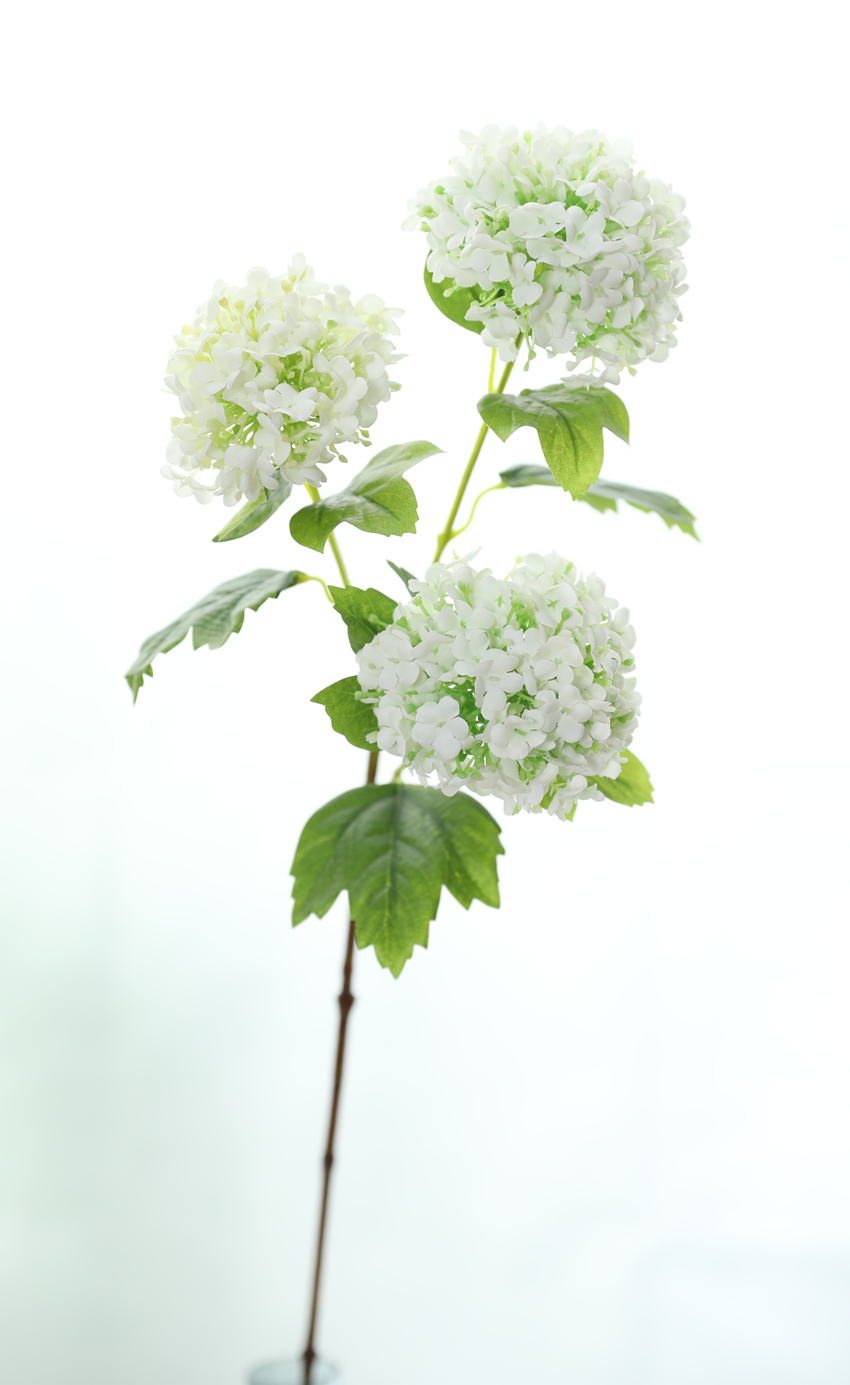 Artificial hydrangea, silk flower, 3 snowballs, artificial flower pods, home decoration, high-end hydrangea, wedding decoration, tree planting L1969 Application Scenario