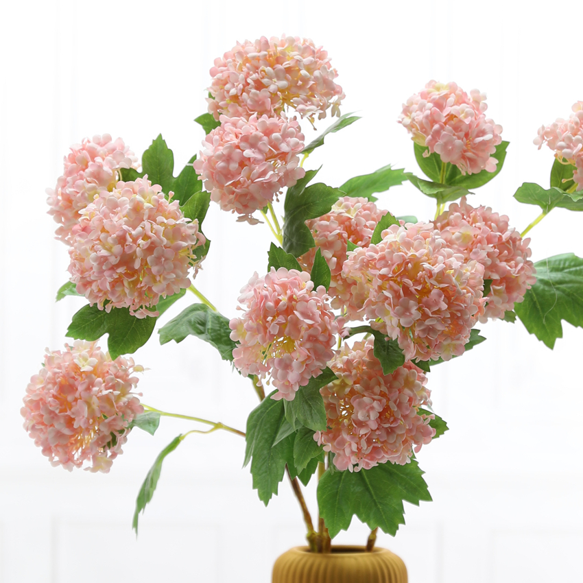 Artificial hydrangea, silk flower, 3 snowballs, artificial flower pods, home decoration, high-end hydrangea, wedding decoration, tree planting L1969 Item Picture