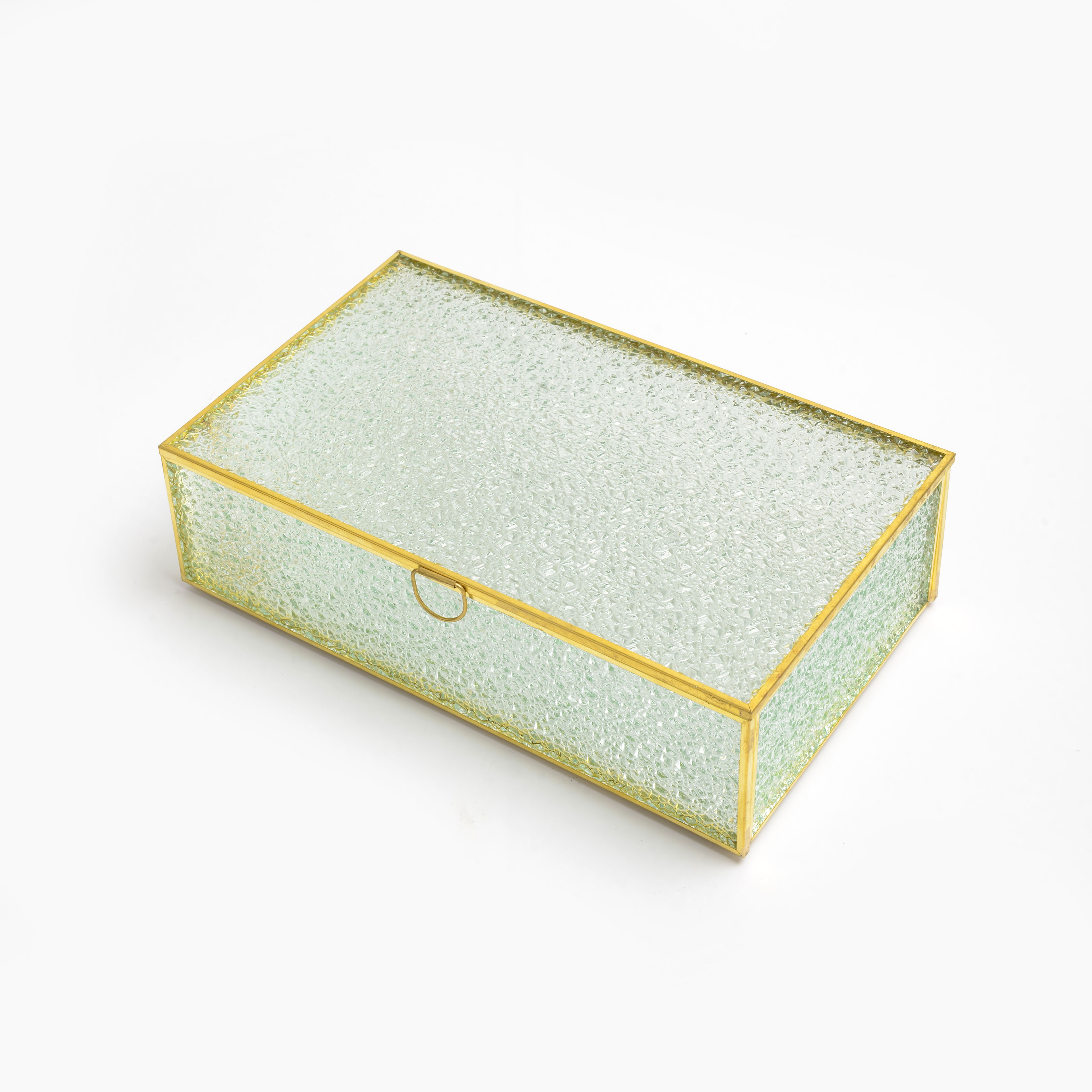 玻璃工艺品/玻璃收纳盒白底实物图