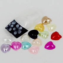 妮姿饰品配件4mm1000pcs半面桃心珍珠多色可选择美甲珍珠