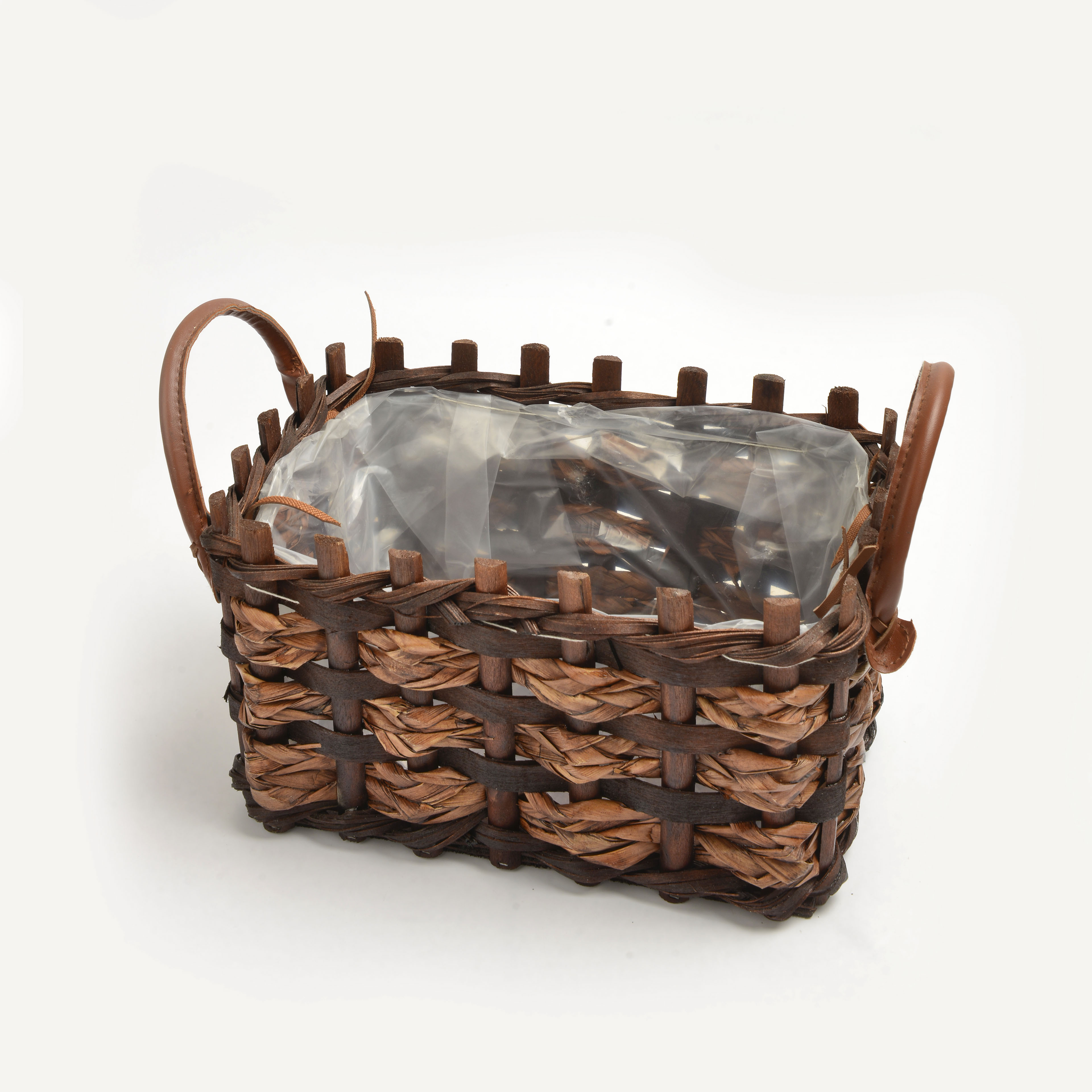 The 2022 new popular black rectangular bamboo woven flower basket Item Picture
