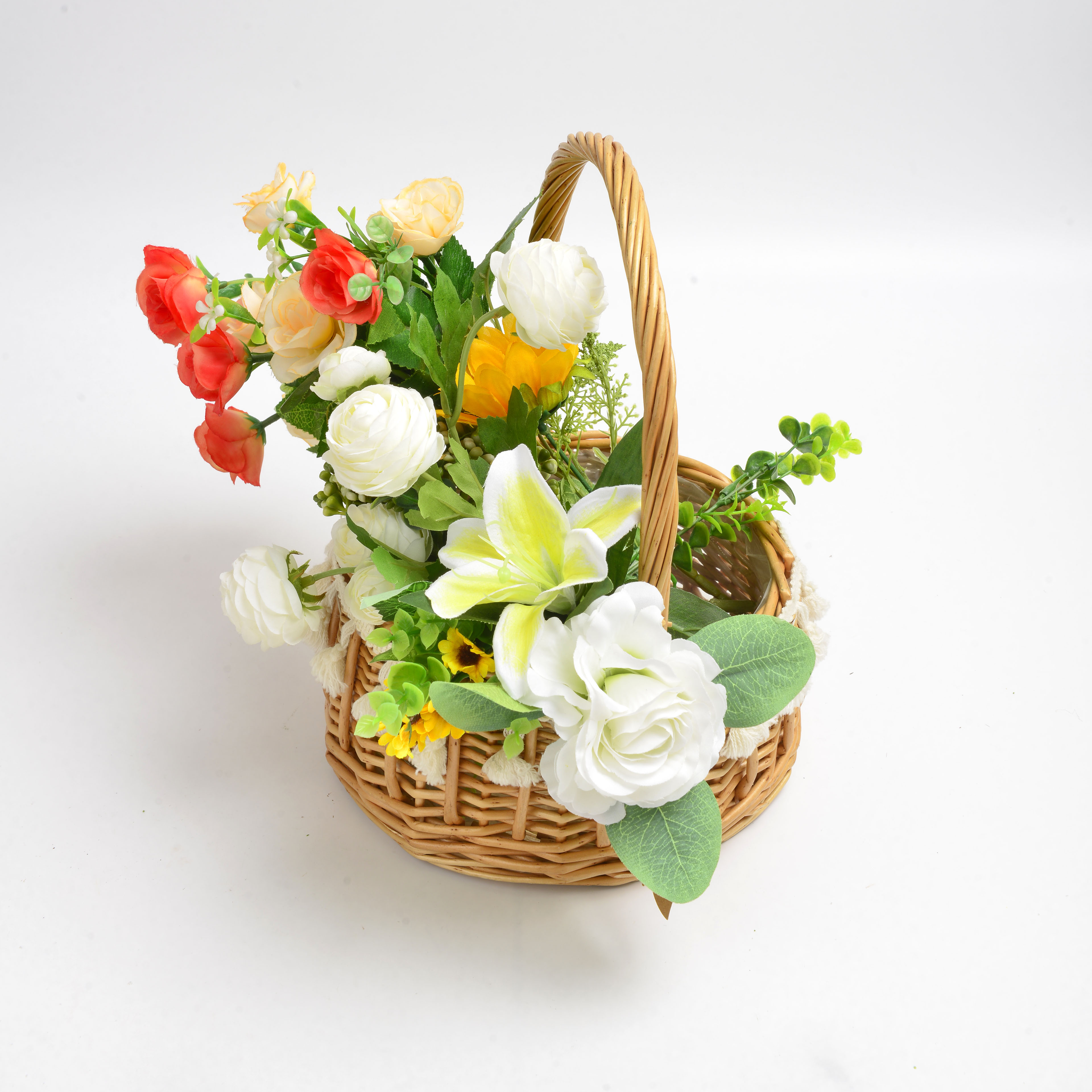 编织花篮/花盆/竹编花篮细节图