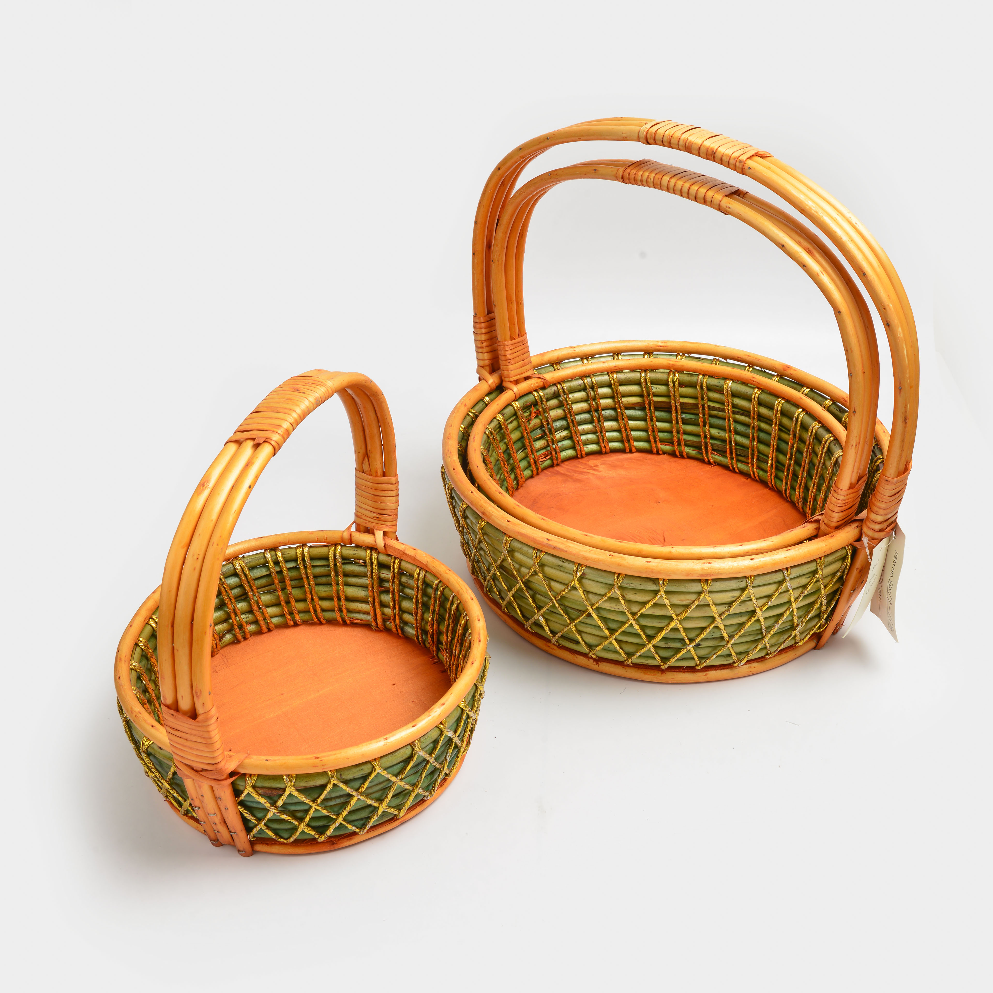 2022新款网红爆款圆形竹编花篮2