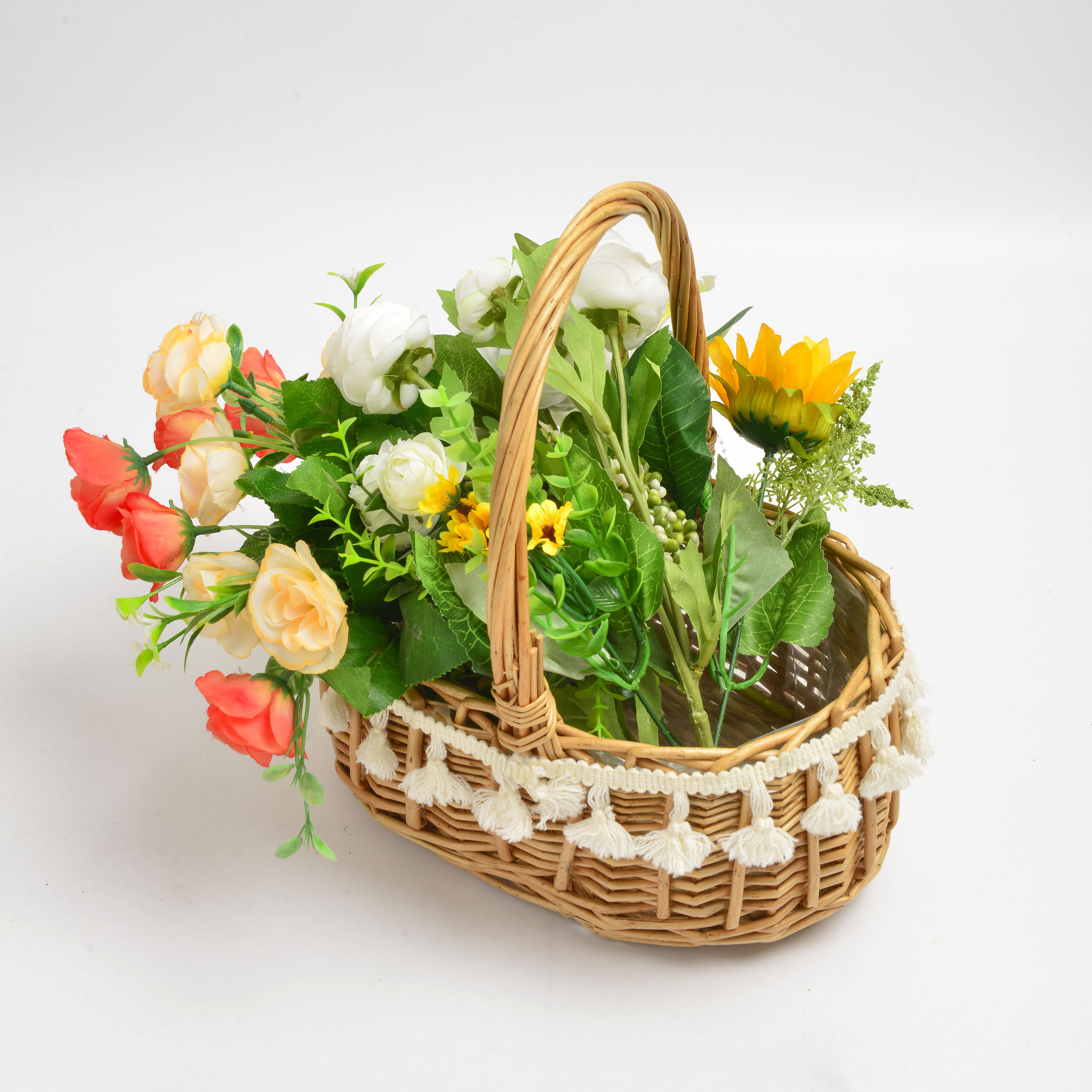 编织花篮/花盆/竹编花篮产品图