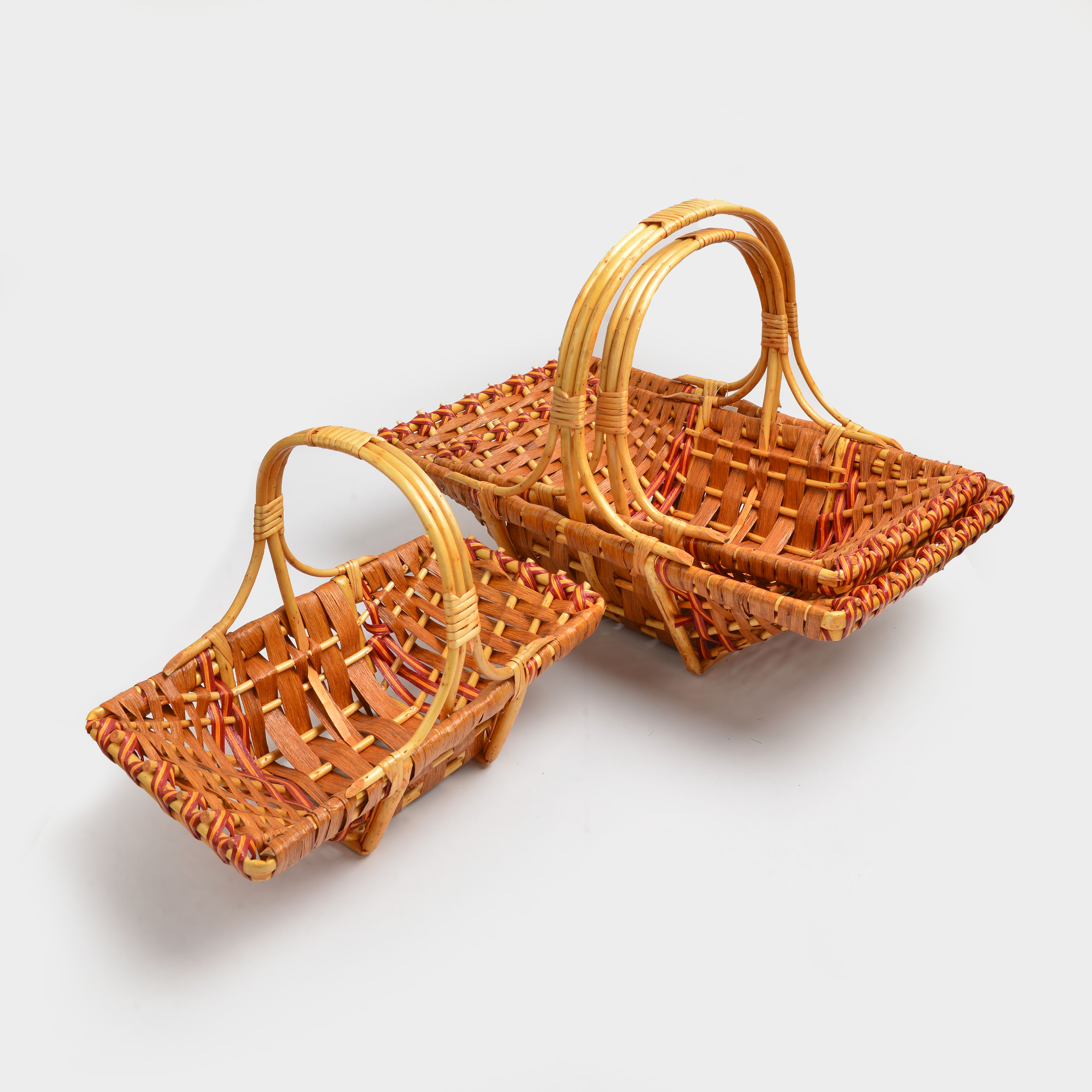 2022新款网红爆款长方形竹编花篮2详情1