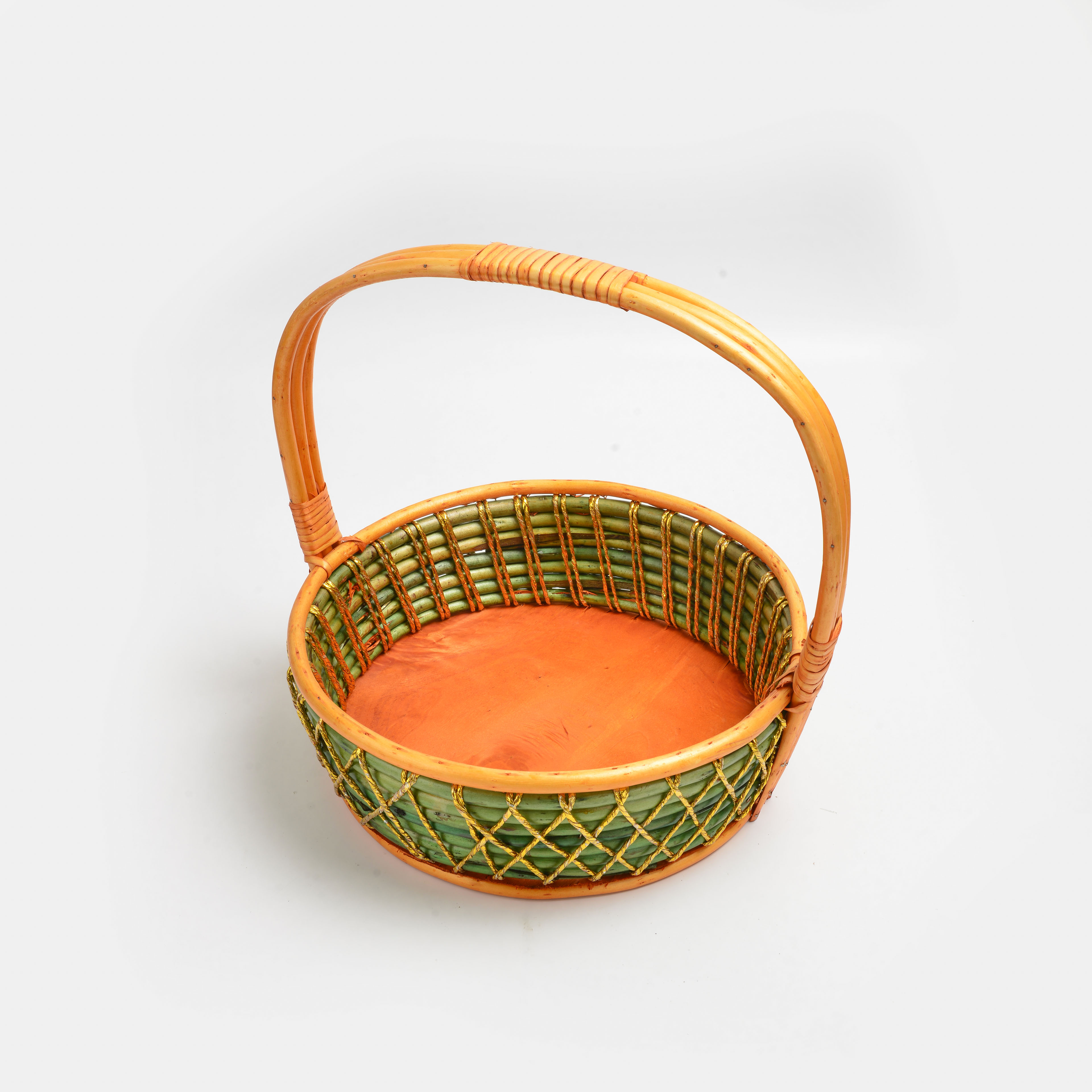 2022 New Trendy Bestseller Round Bamboo Woven Flower Basket 2 Application Scenario