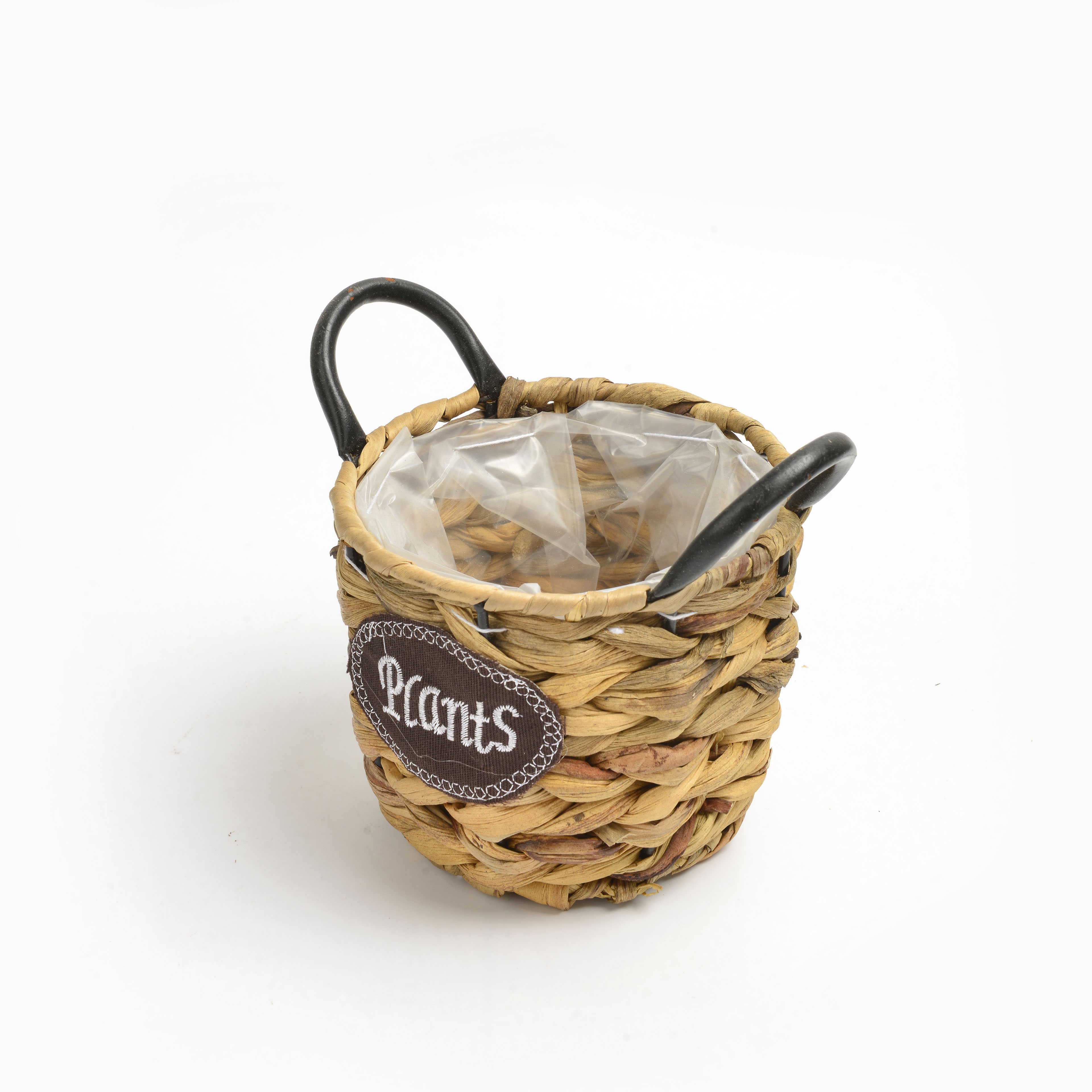 编织花篮/花盆/竹编花篮白底实物图