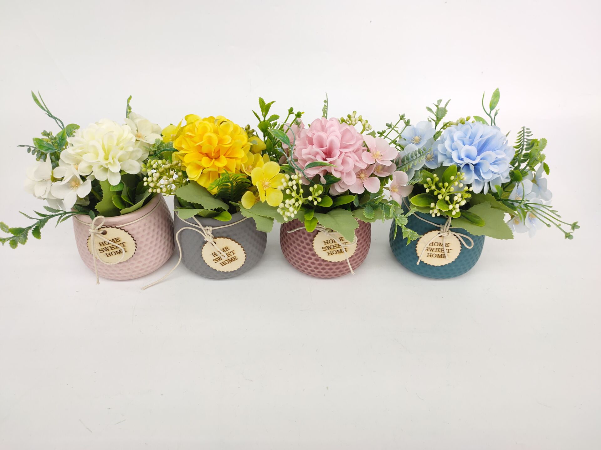 仿真花假花盆景陶瓷盆小花办公室餐厅客厅等摆件品