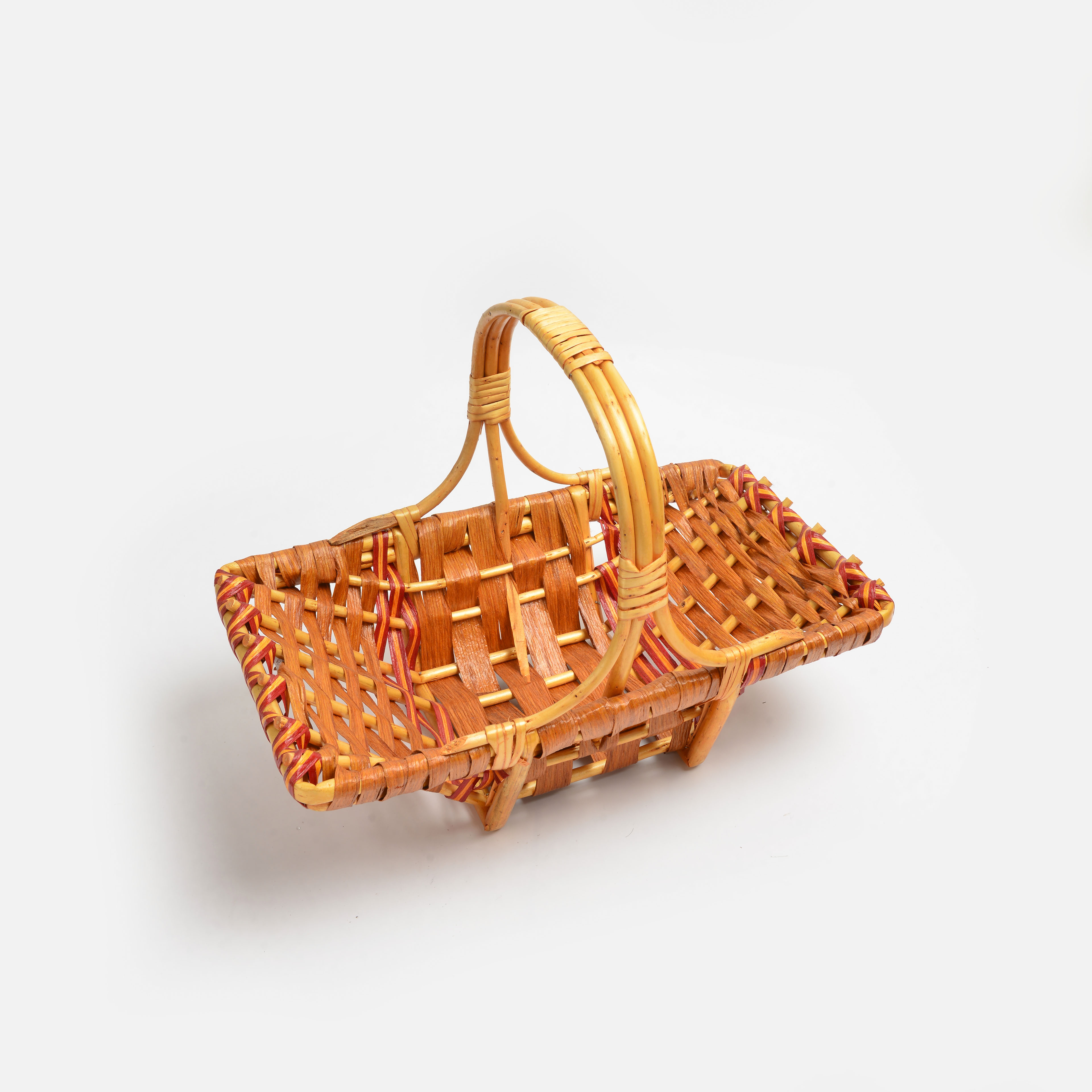 2022新款网红爆款长方形竹编花篮2详情5