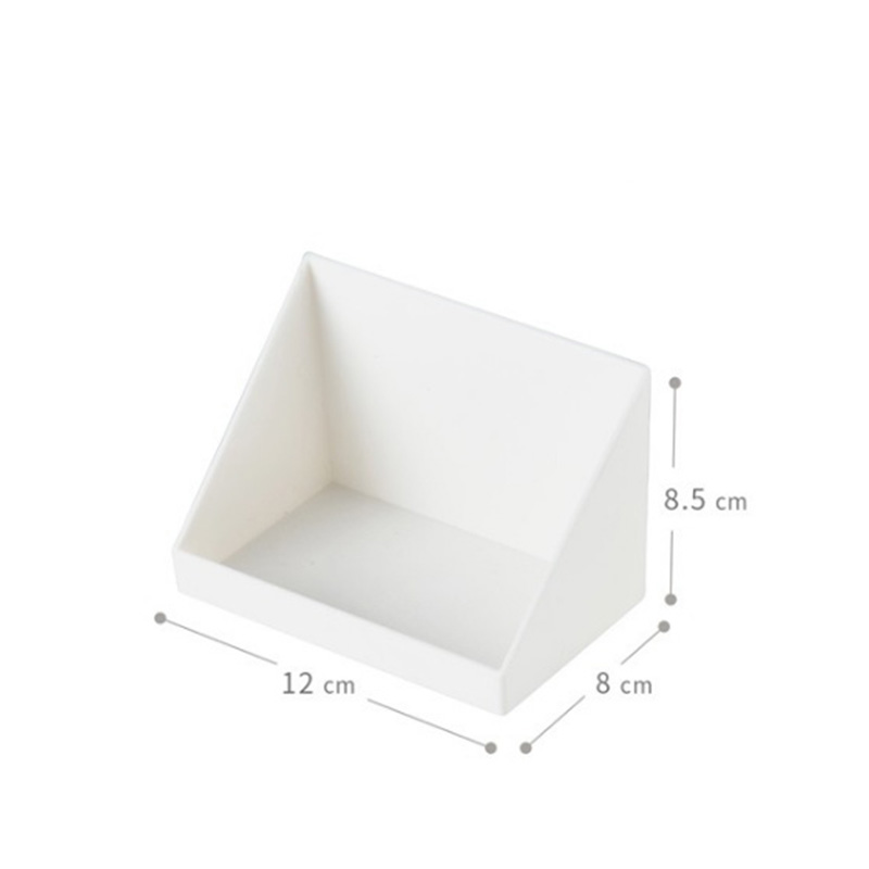 Mirror cabinet inclined surface storage box, wall-mounted non-drilling classified storage rack, partition, bathroom lipstick and cotton pad storage box Item Picture