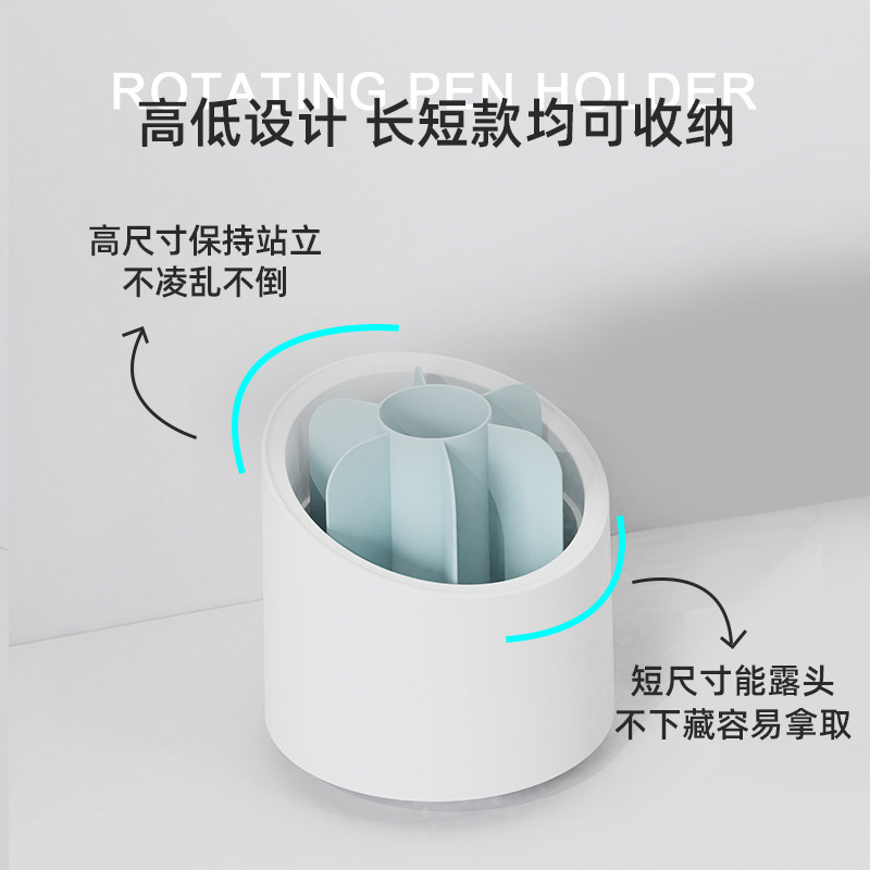 Creative rotating makeup brush storage cylinder Specification image