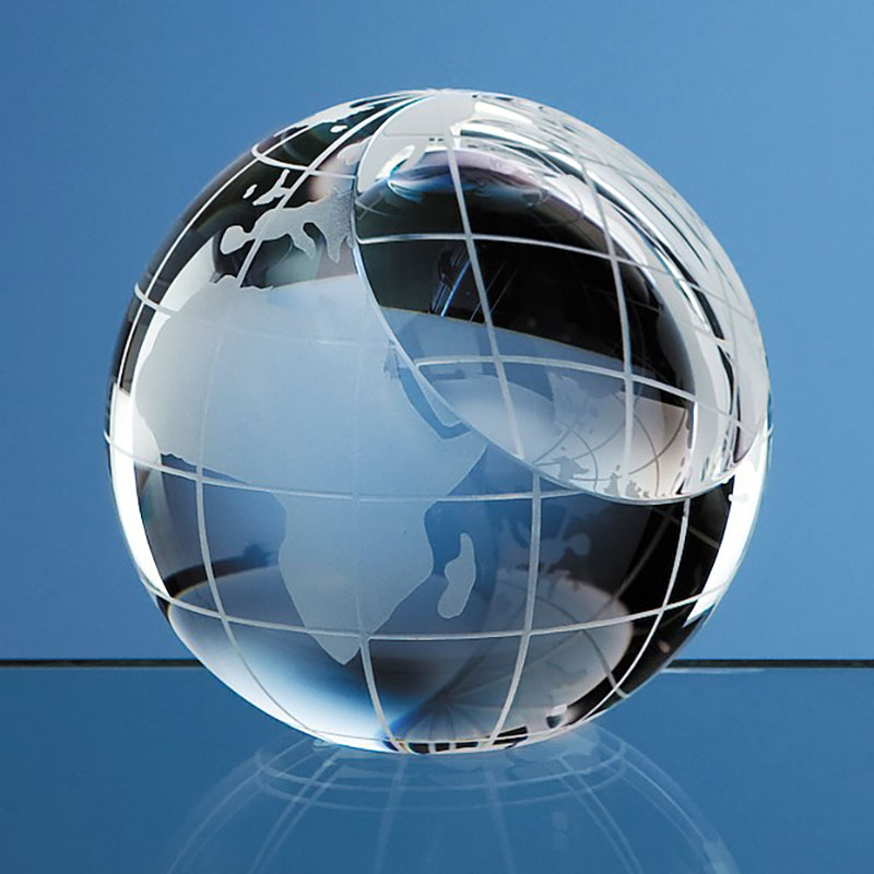 Crystal glass, crystal Earth paper town 80mm crystal trophy manufacturer customization details Picture