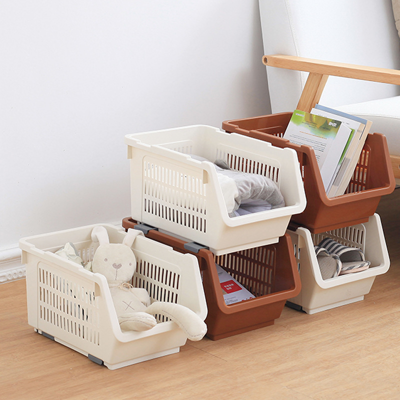 Household stackable storage basket Application Scenario
