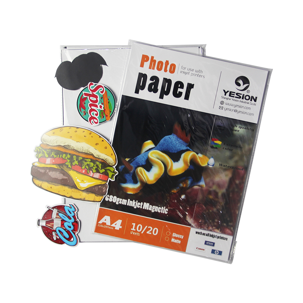 YESION哑光磁性相纸A4磁性冰箱贴10张磁性贴喷墨打印磁性相片纸