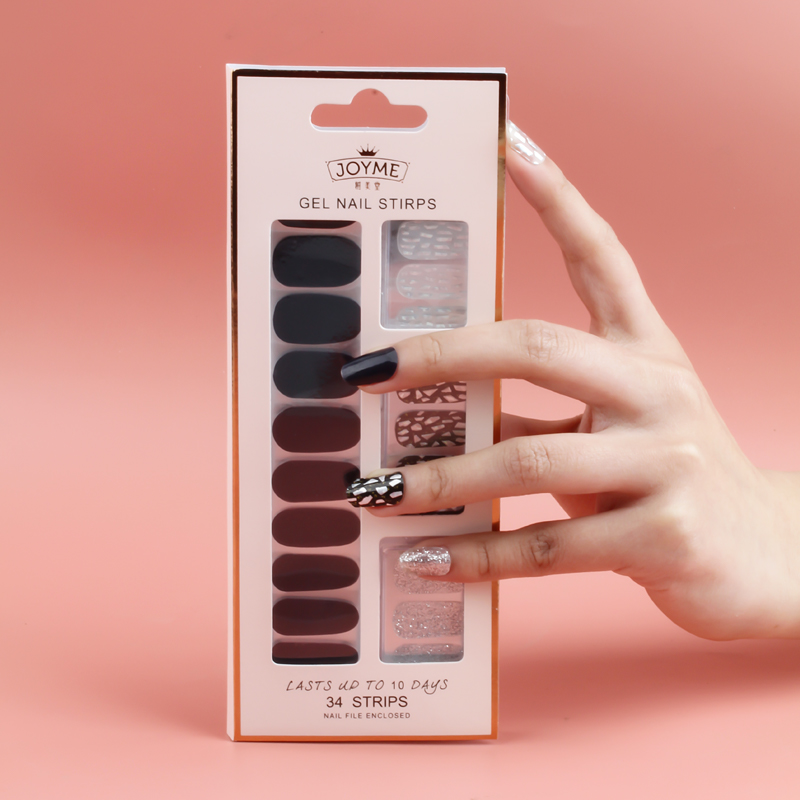 34 Nail stickers without baking lamp, Korean imported PU film nail stickers, waterproof and wear-resistant nail stickers 9
