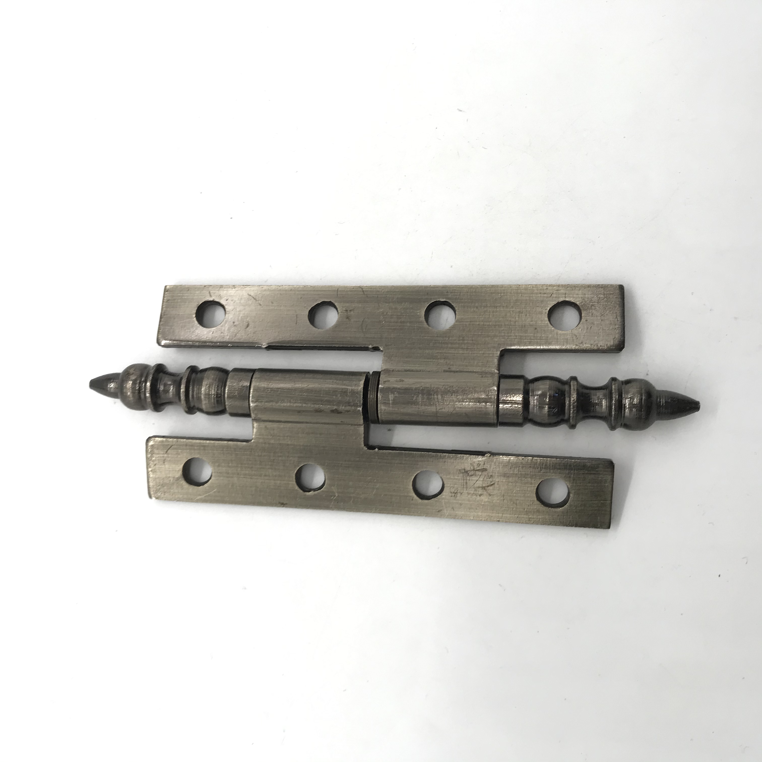 Shuzan high-quality alloy steel plate drill crown head H-shaped hinge 110x2.5 antique bronze hinge, indoor wooden door silent folding page, flat opening detachable hardware accessories, daily hardware Specification image